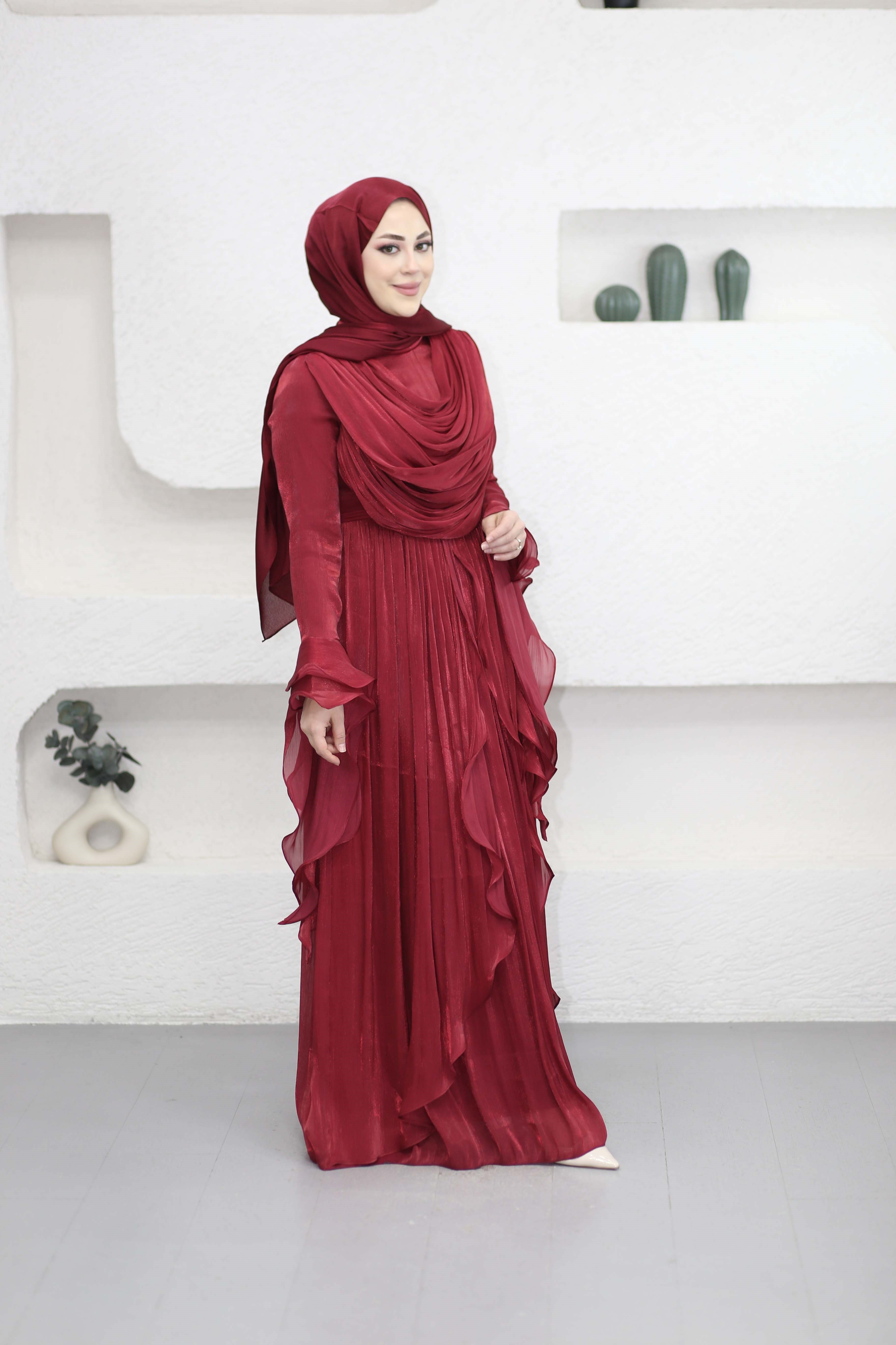 Zarif Abiye Bordo 9808