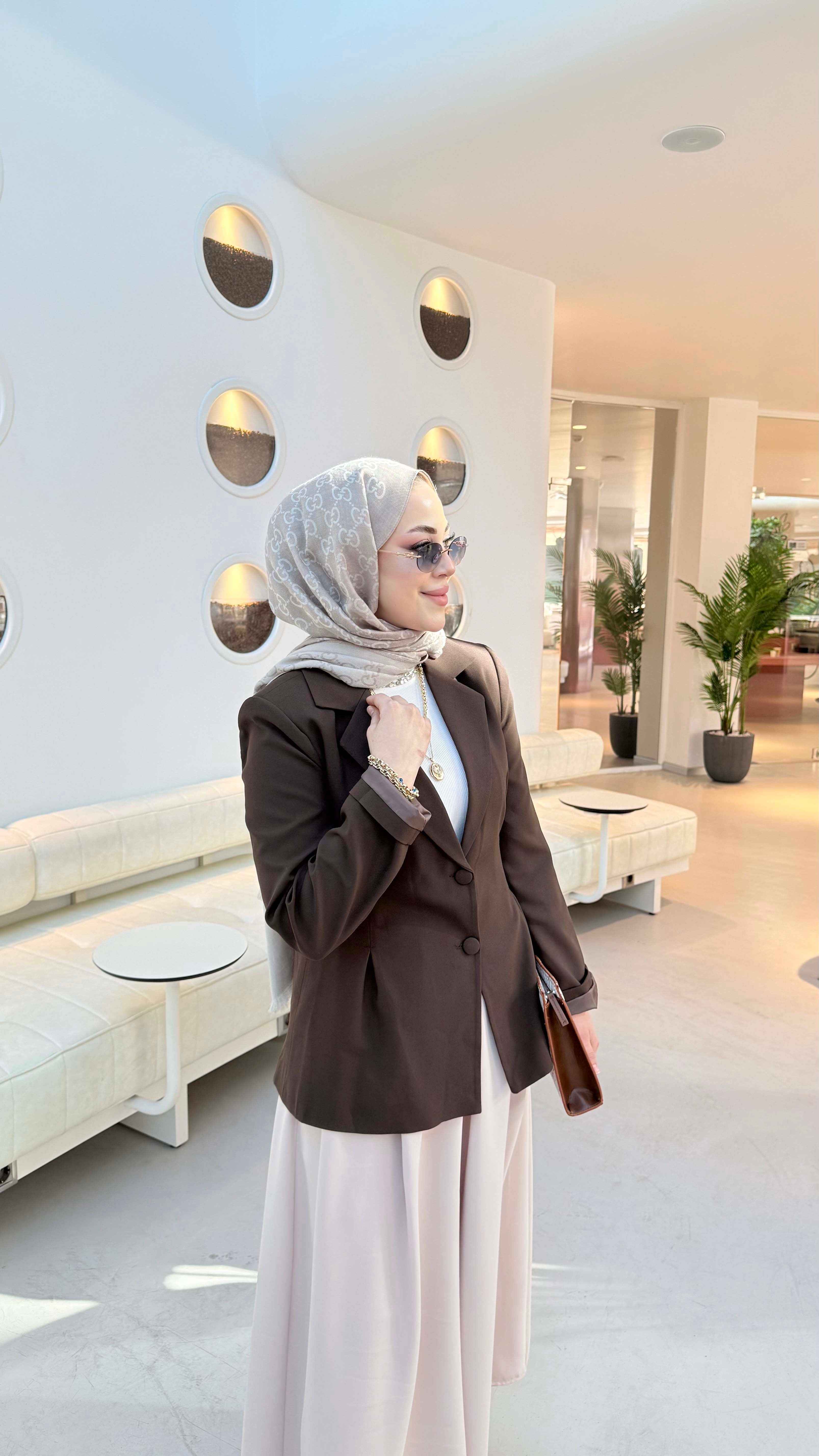 Pensli Blazer Ceket Kahverengi 6048