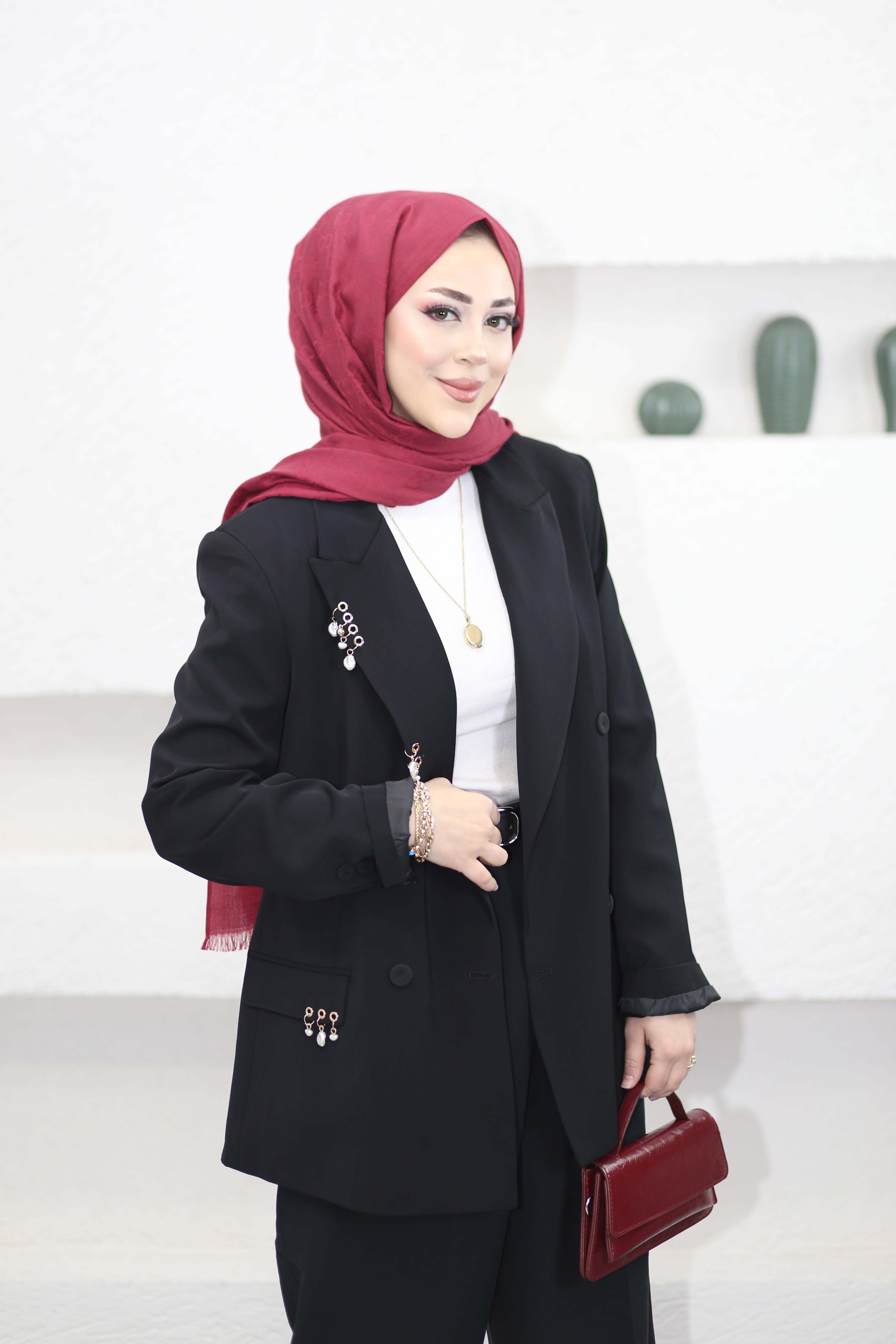Küpeli Ceket Siyah 58075