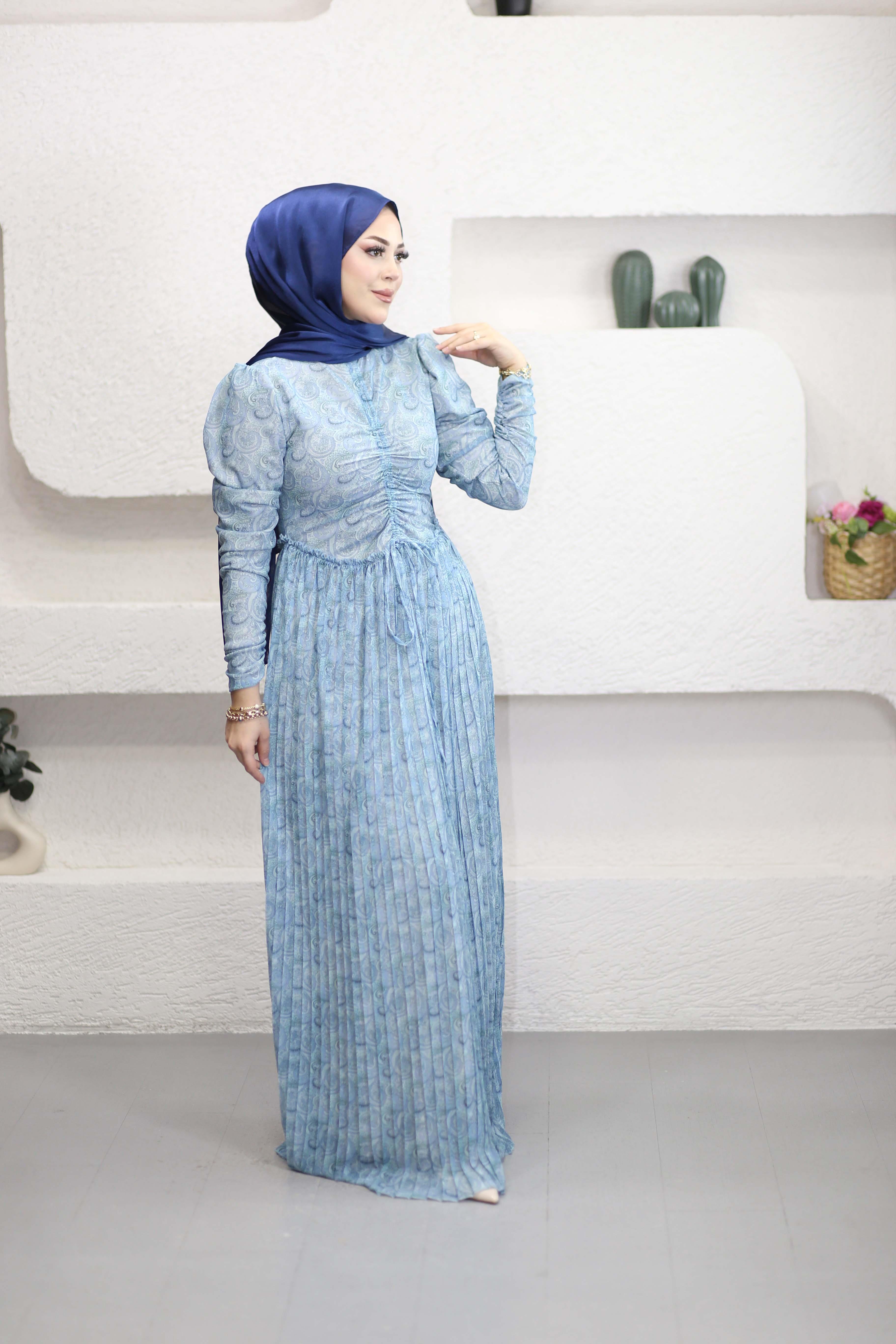 Qalve Elbise Bebe Mavi 546