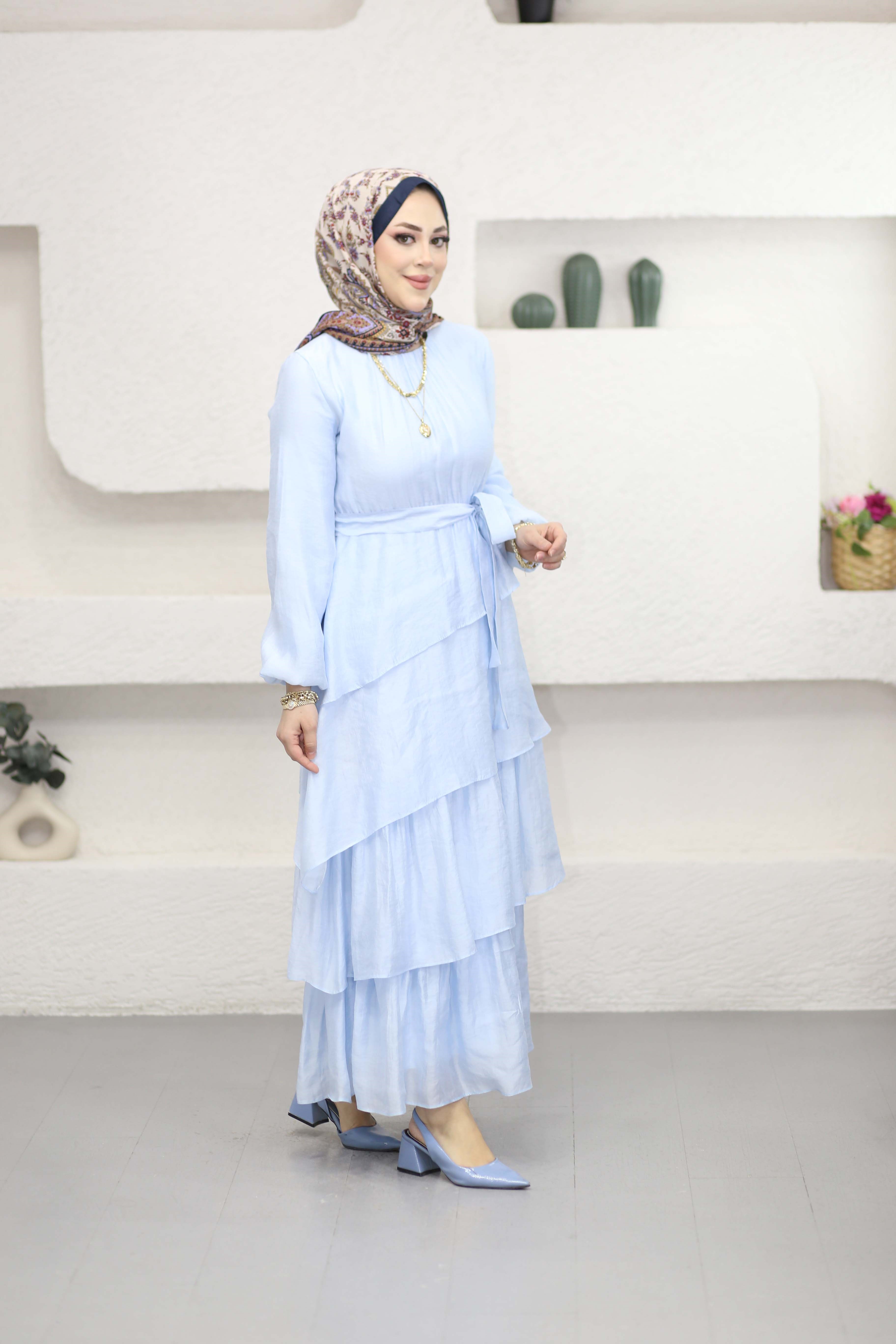Kat kat Elbise Bebe Mavi 1643