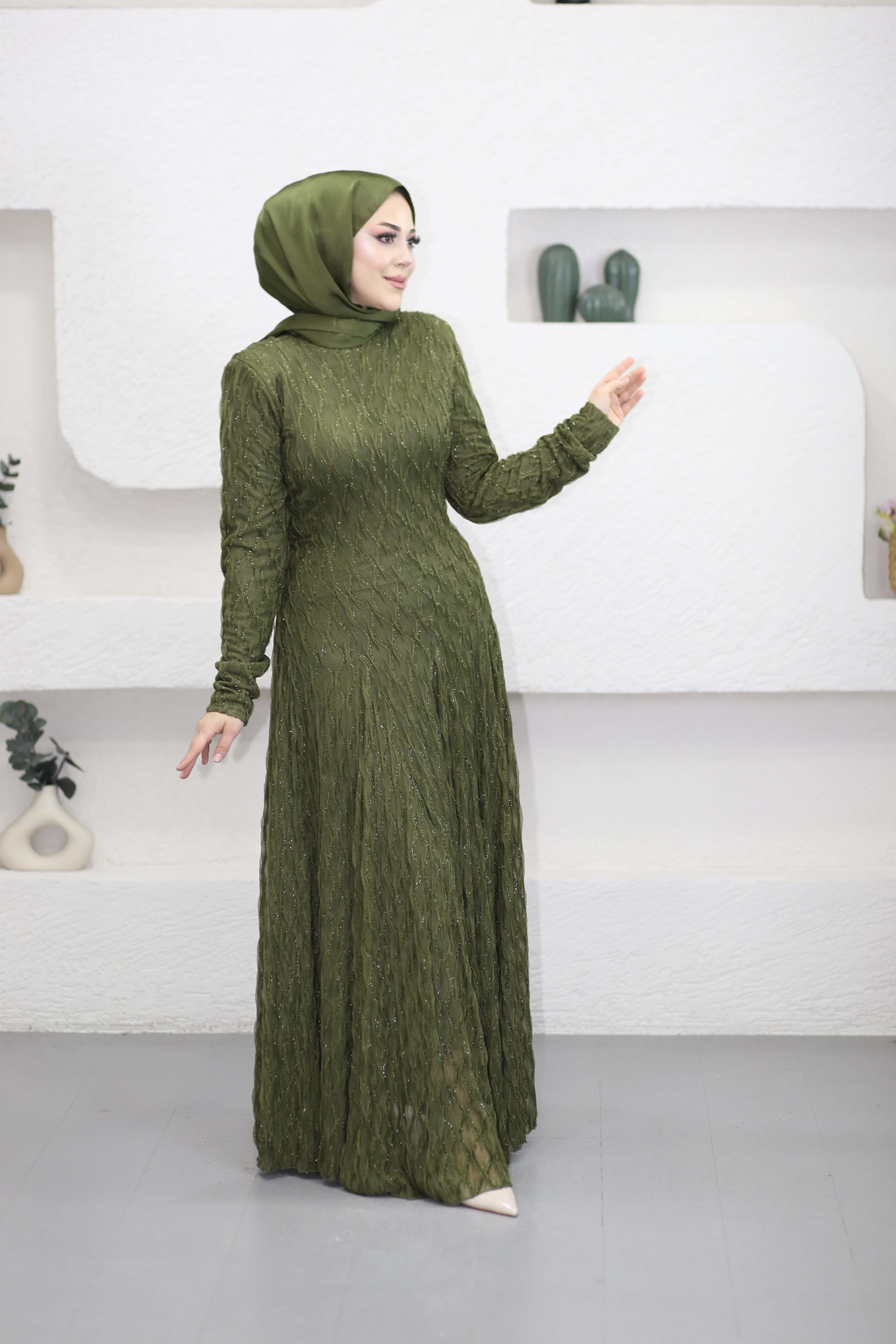 Yeşim Elbise Haki 6562