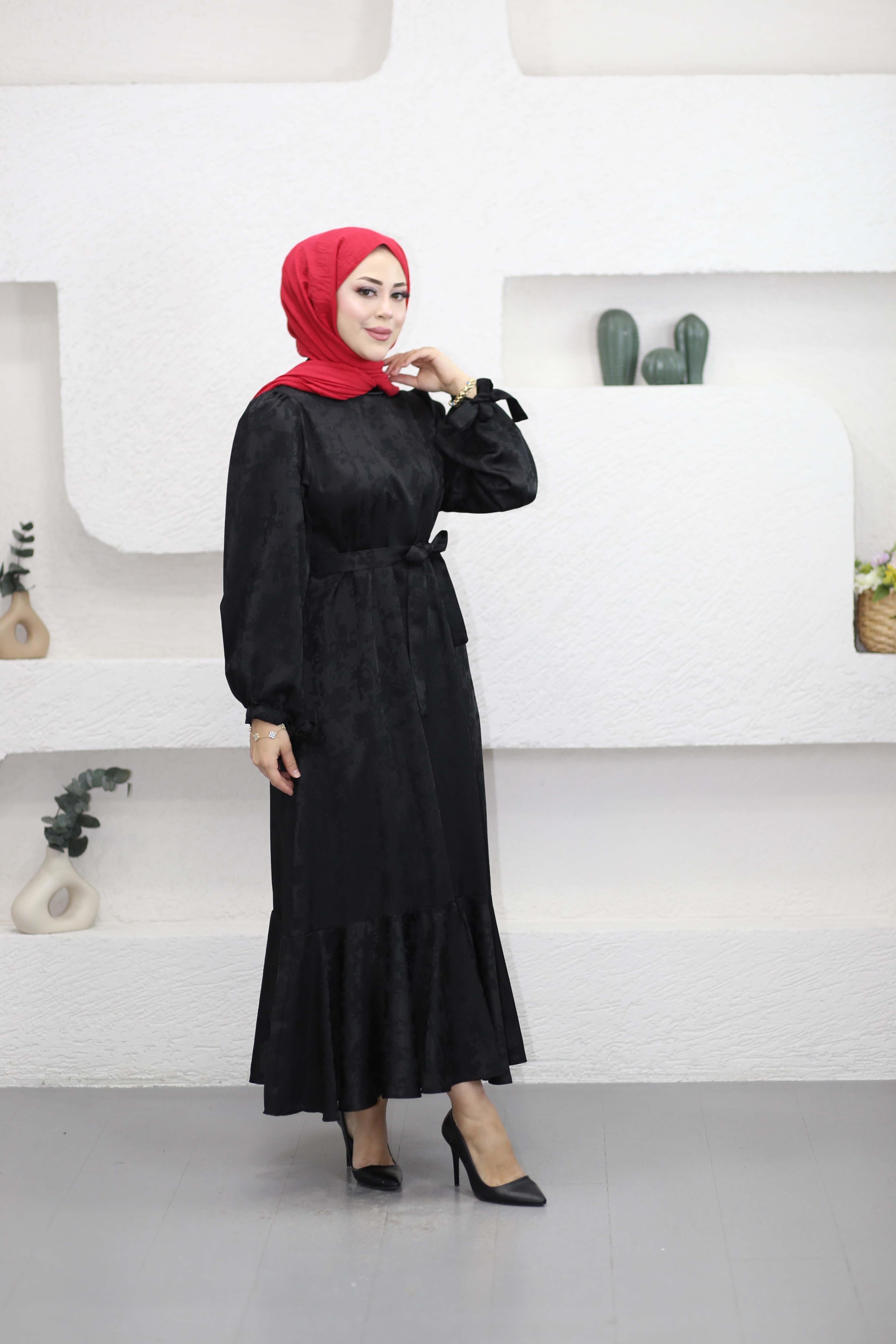 Servet Elbise Siyah 6100