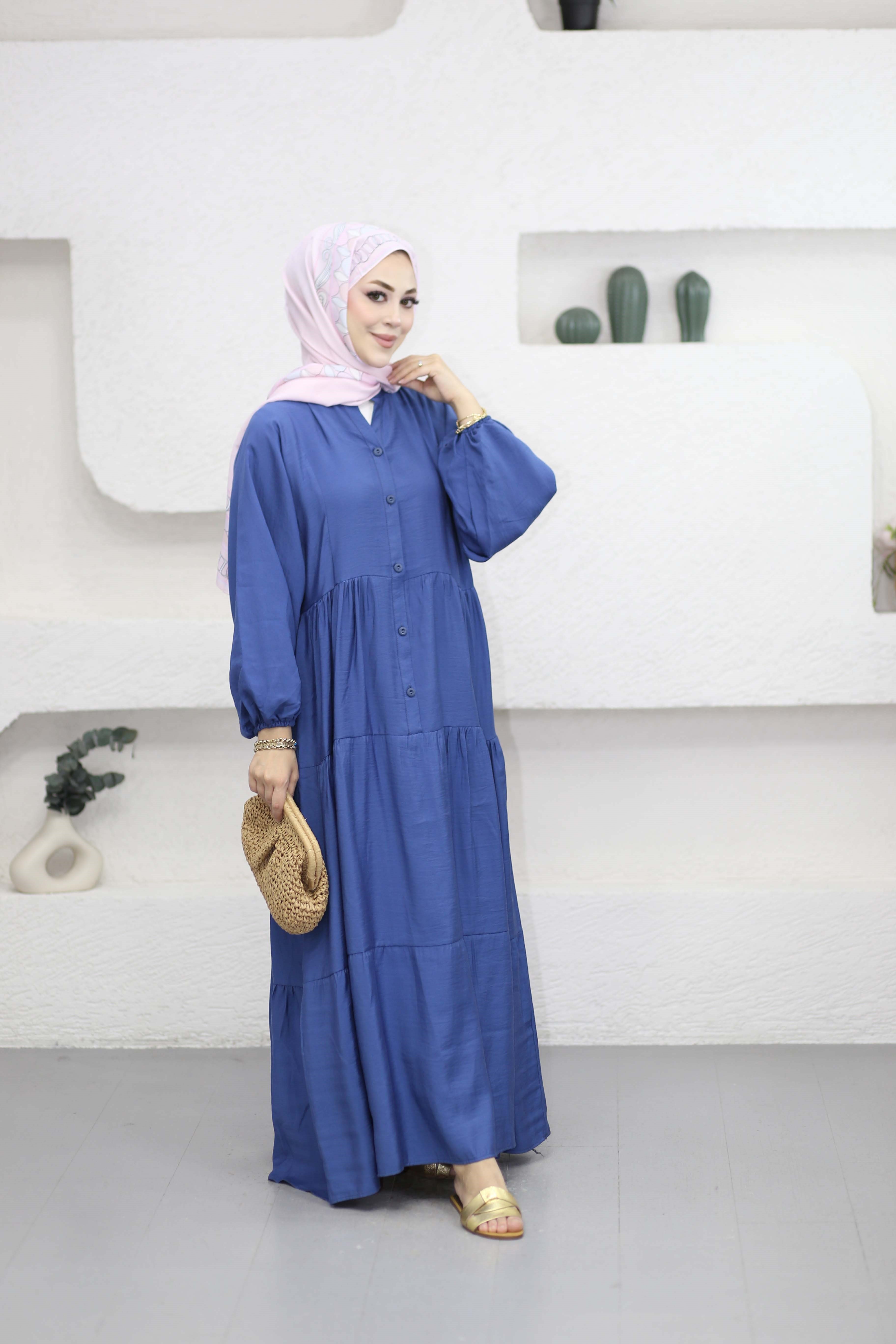 Pınar Elbise Lacivert 2512