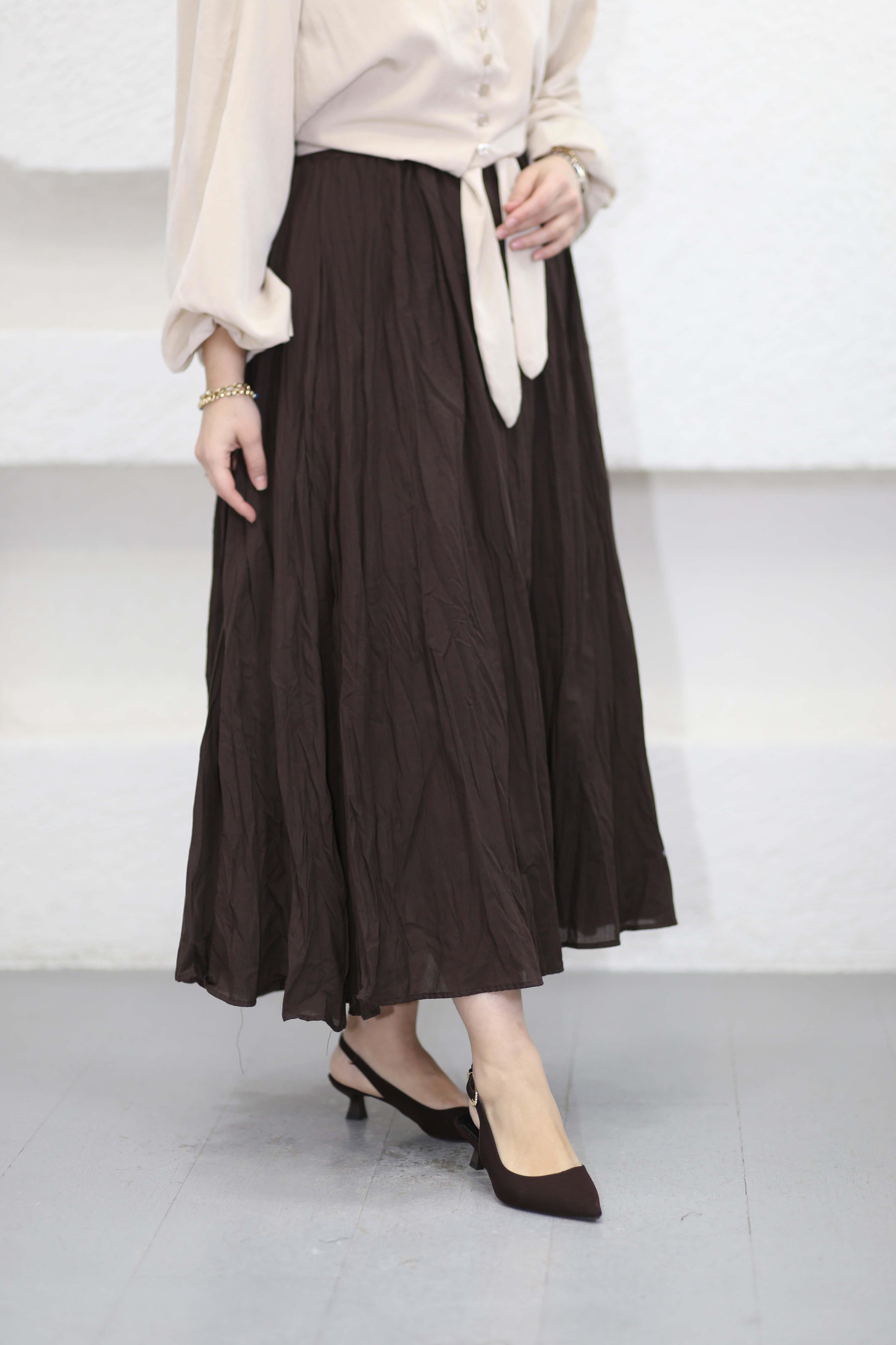 Vual Kırış Etek Kahverengi 3002