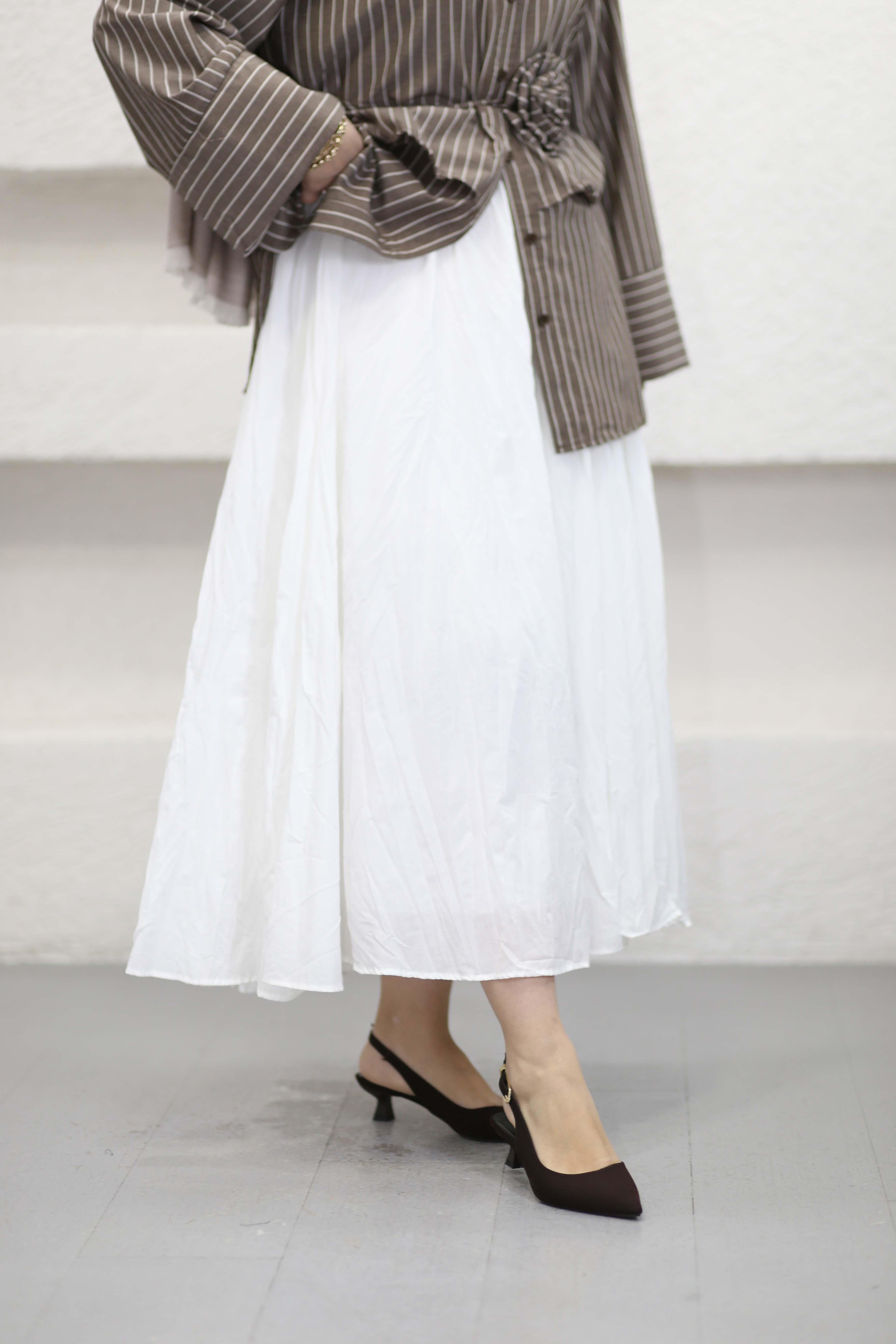 Vual Kırış Etek Beyaz 3002