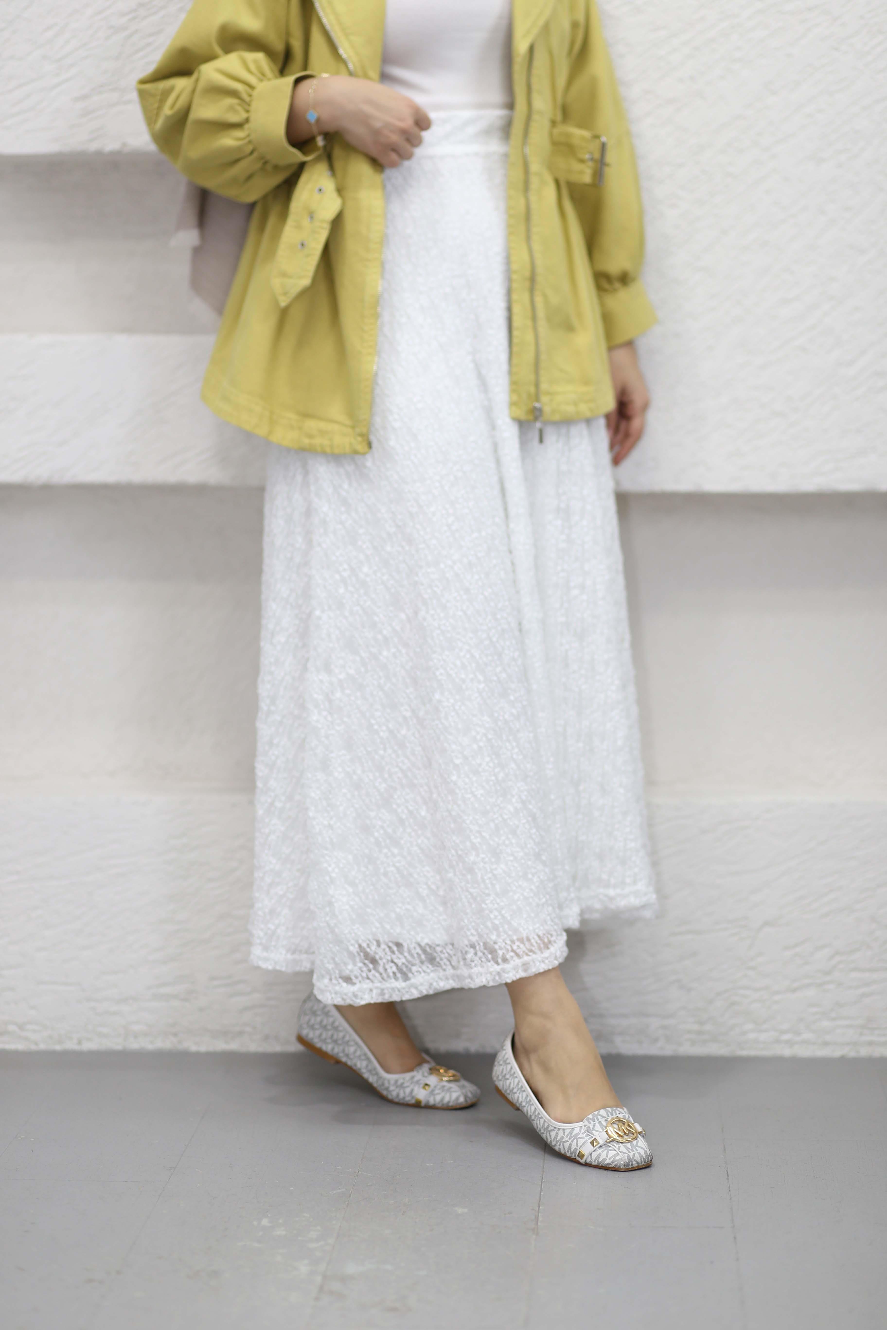 Dantelli Etek Beyaz 30052