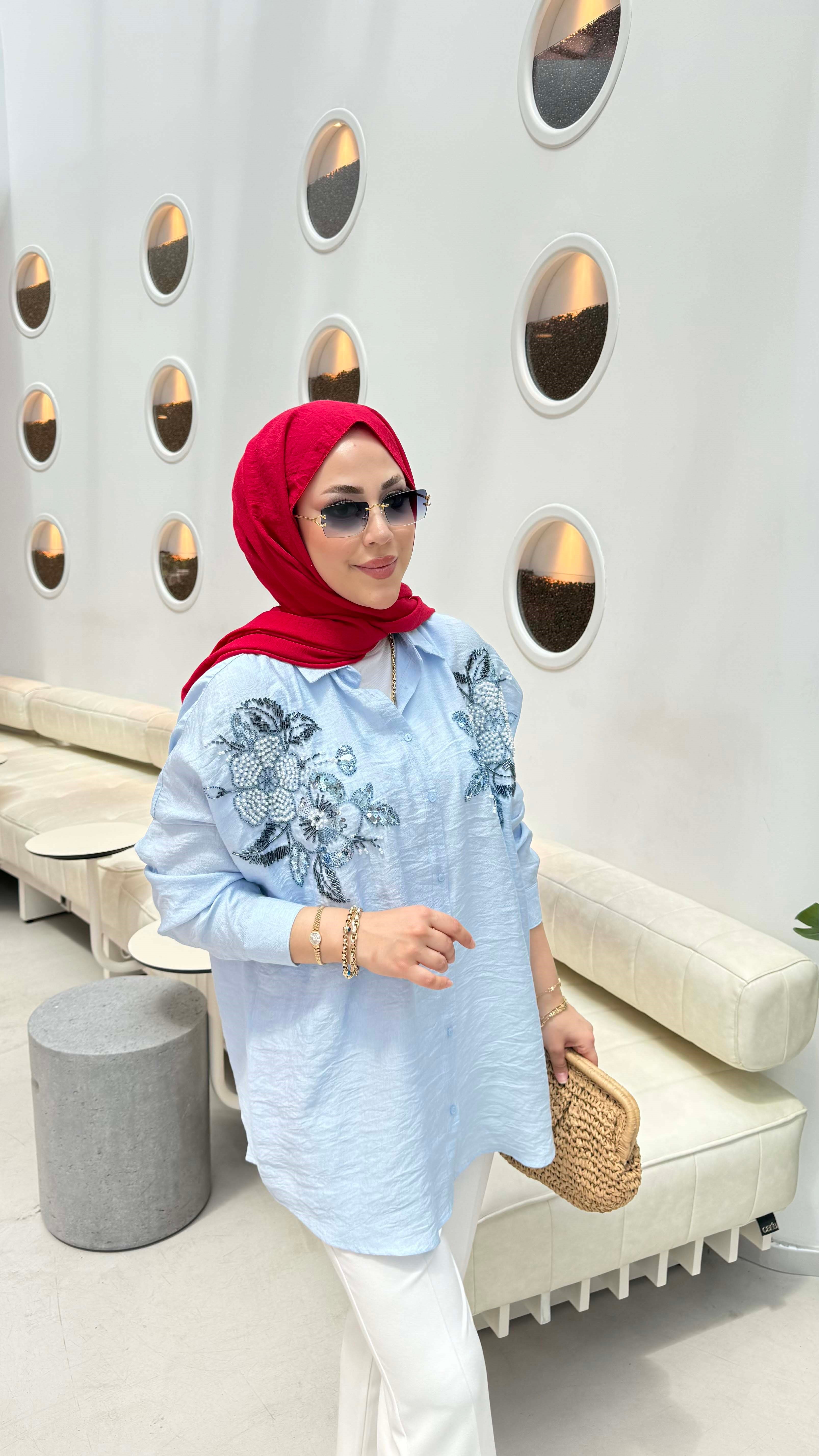 Selin Gömlek Bebe Mavi 5470