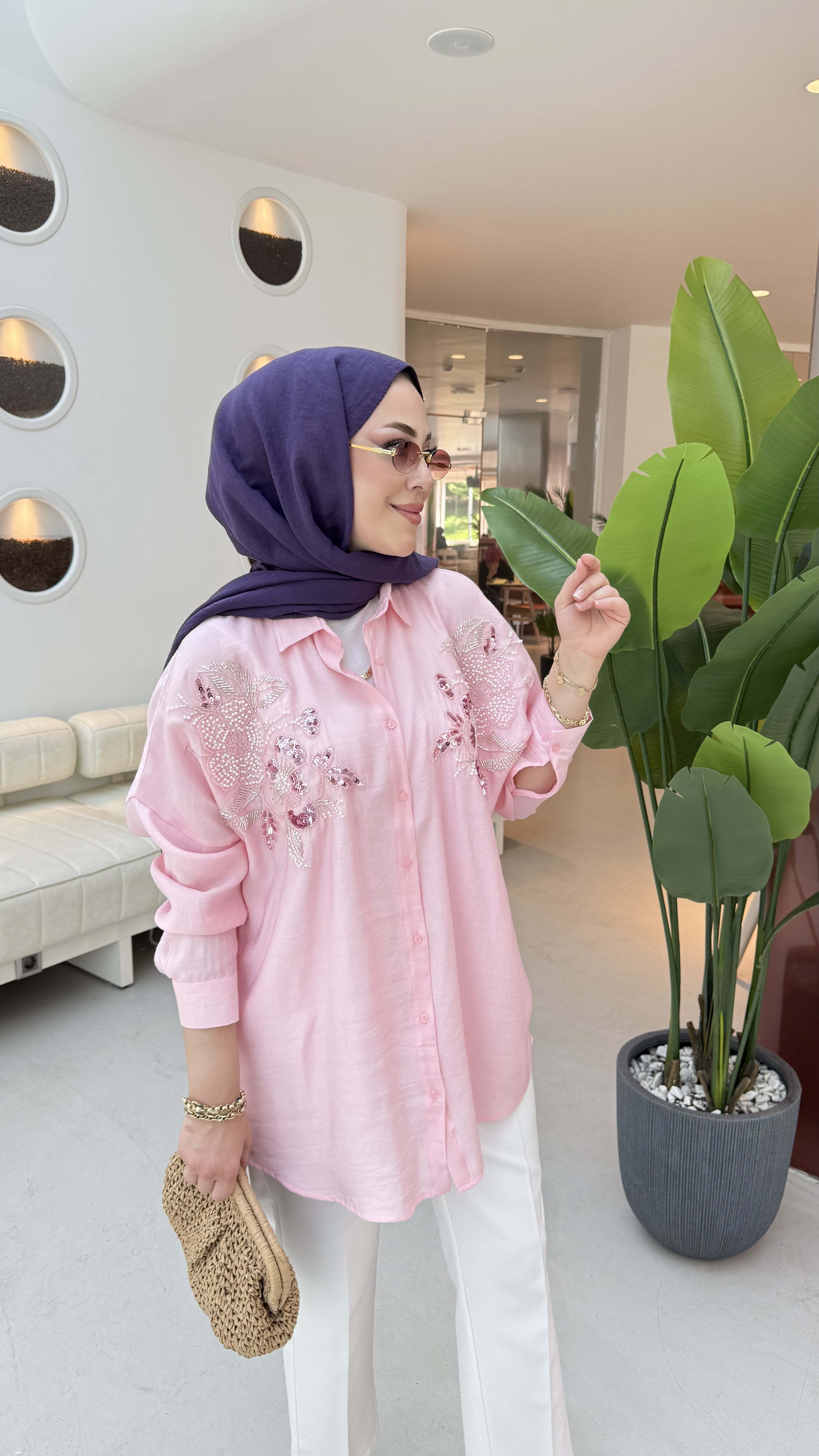 Selin Gömlek Pembe 5470