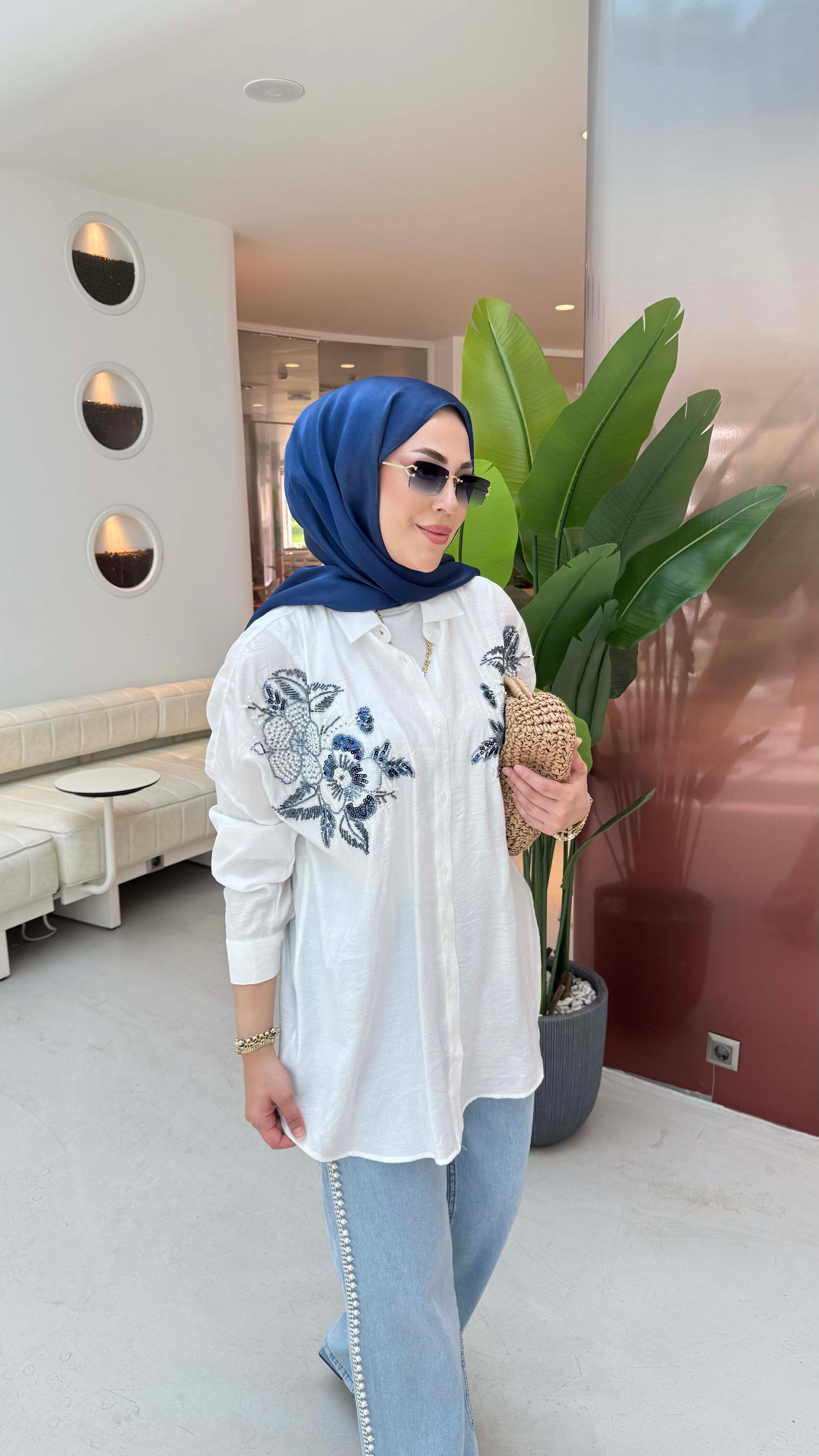 Selin Gömlek Beyaz 5470