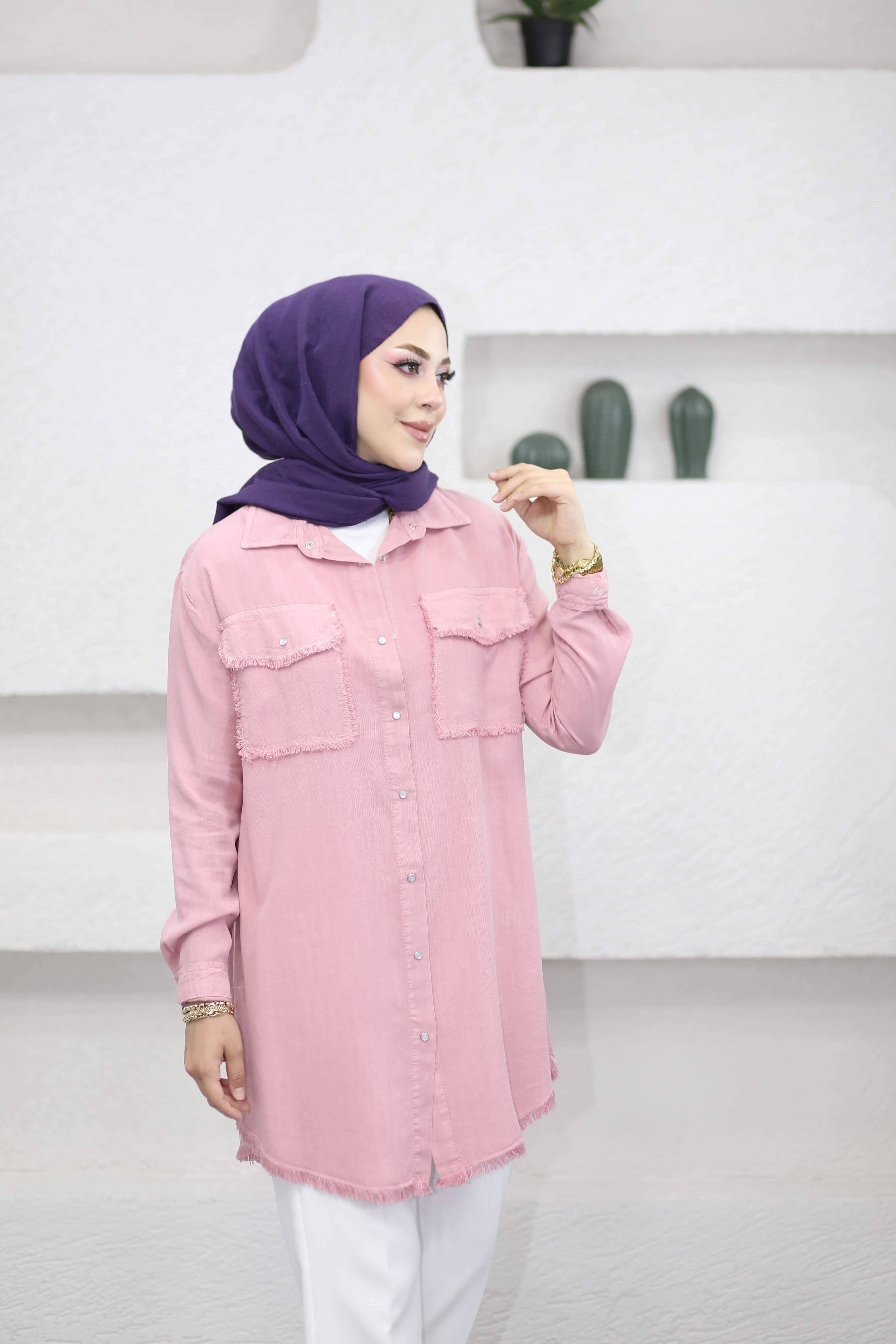 Arvis Gömlek Pembe 7508