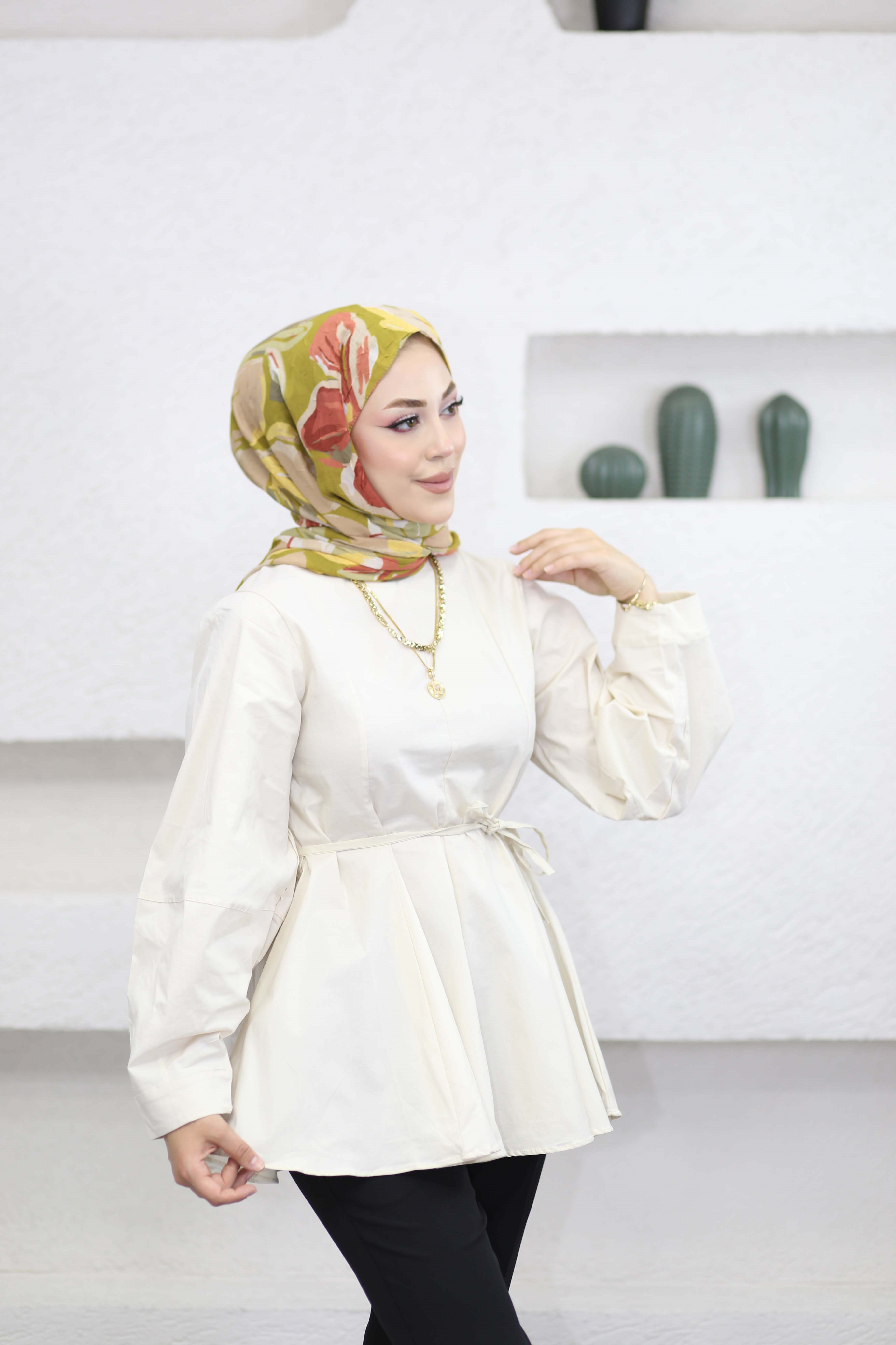 Balon Kol Tunik Bej 1367