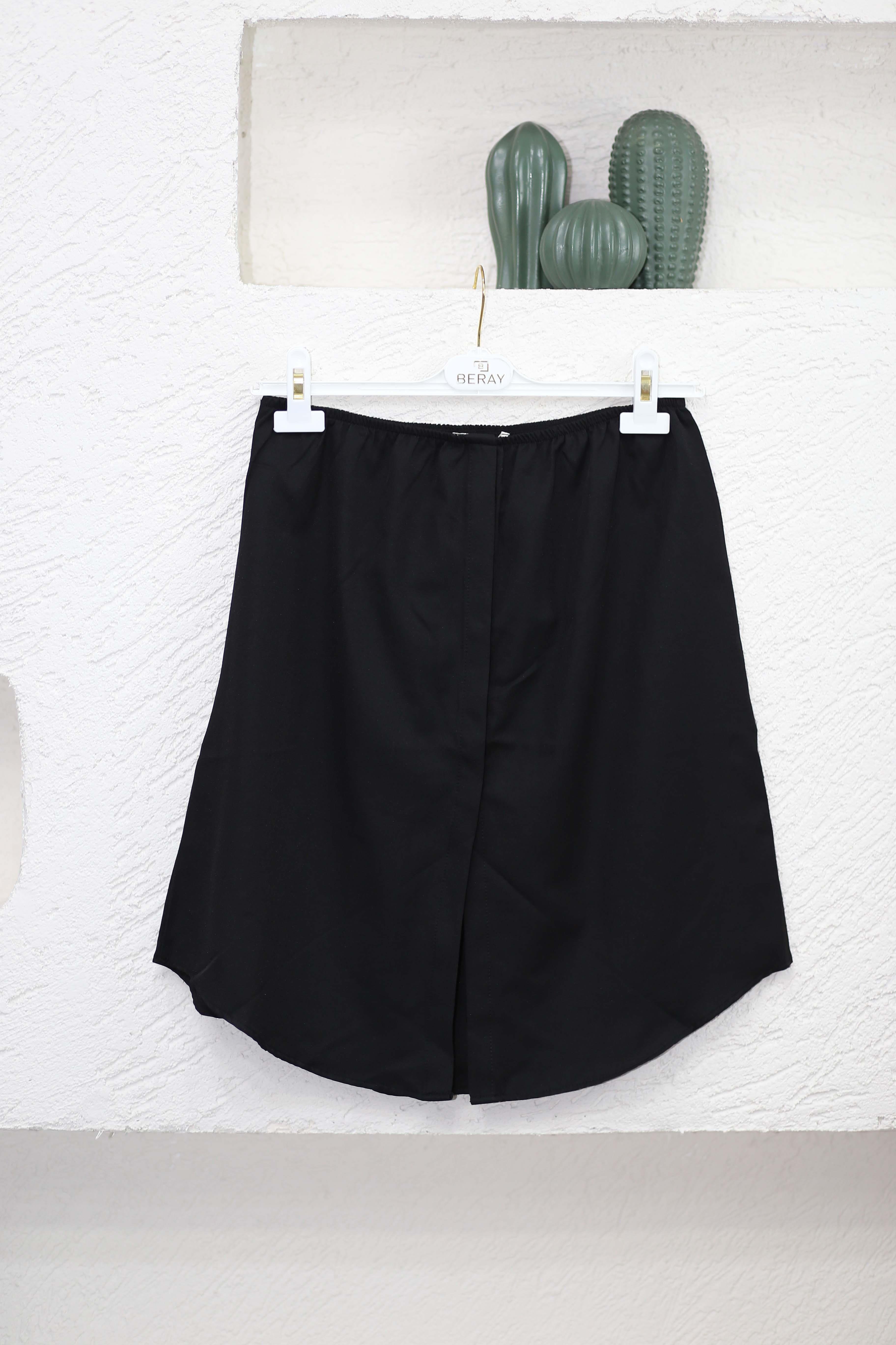 Gömlekli Etek İçlik Siyah 6001