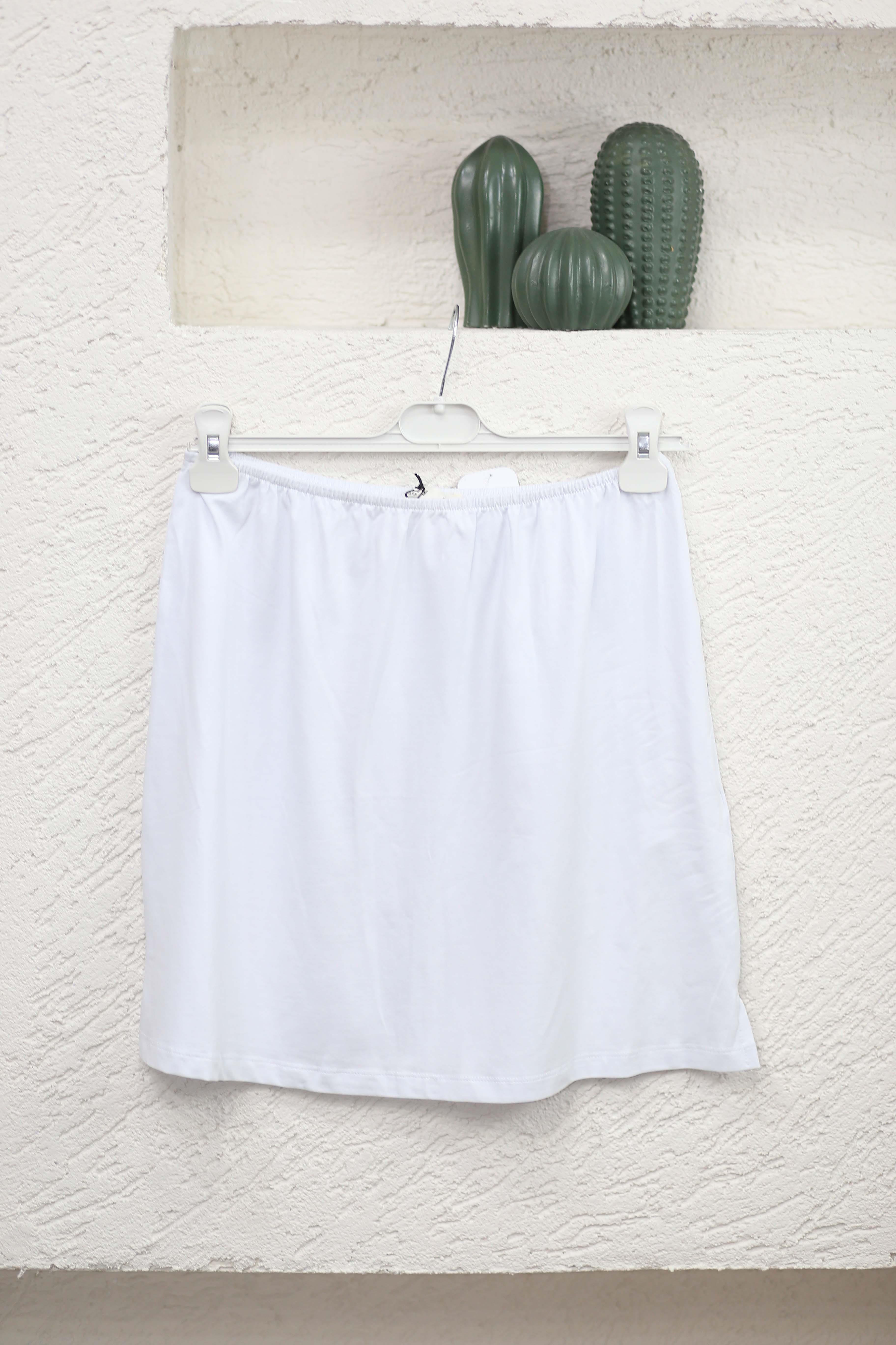 Penye Etek İçlik Beyaz 6002