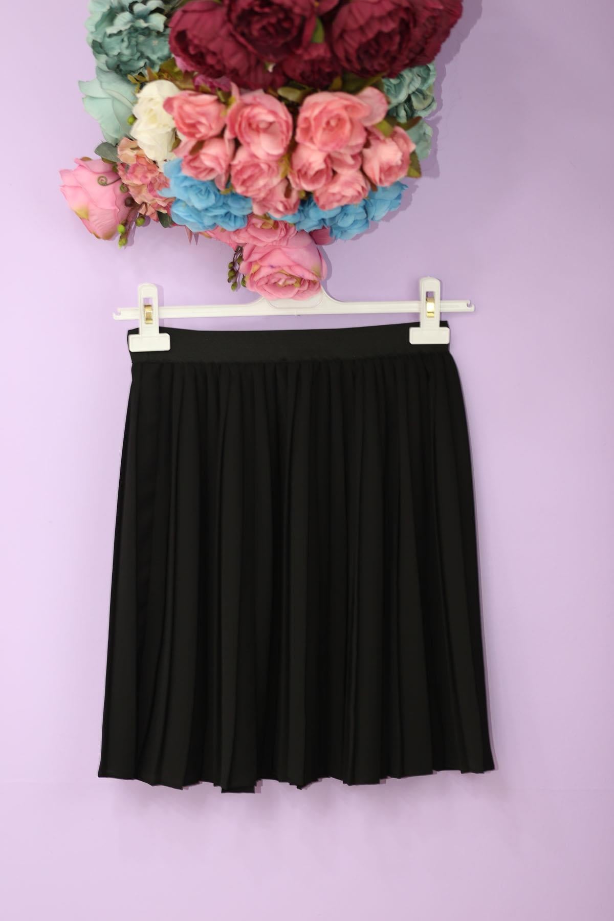 Piliseli Etek İçlik Siyah 3105