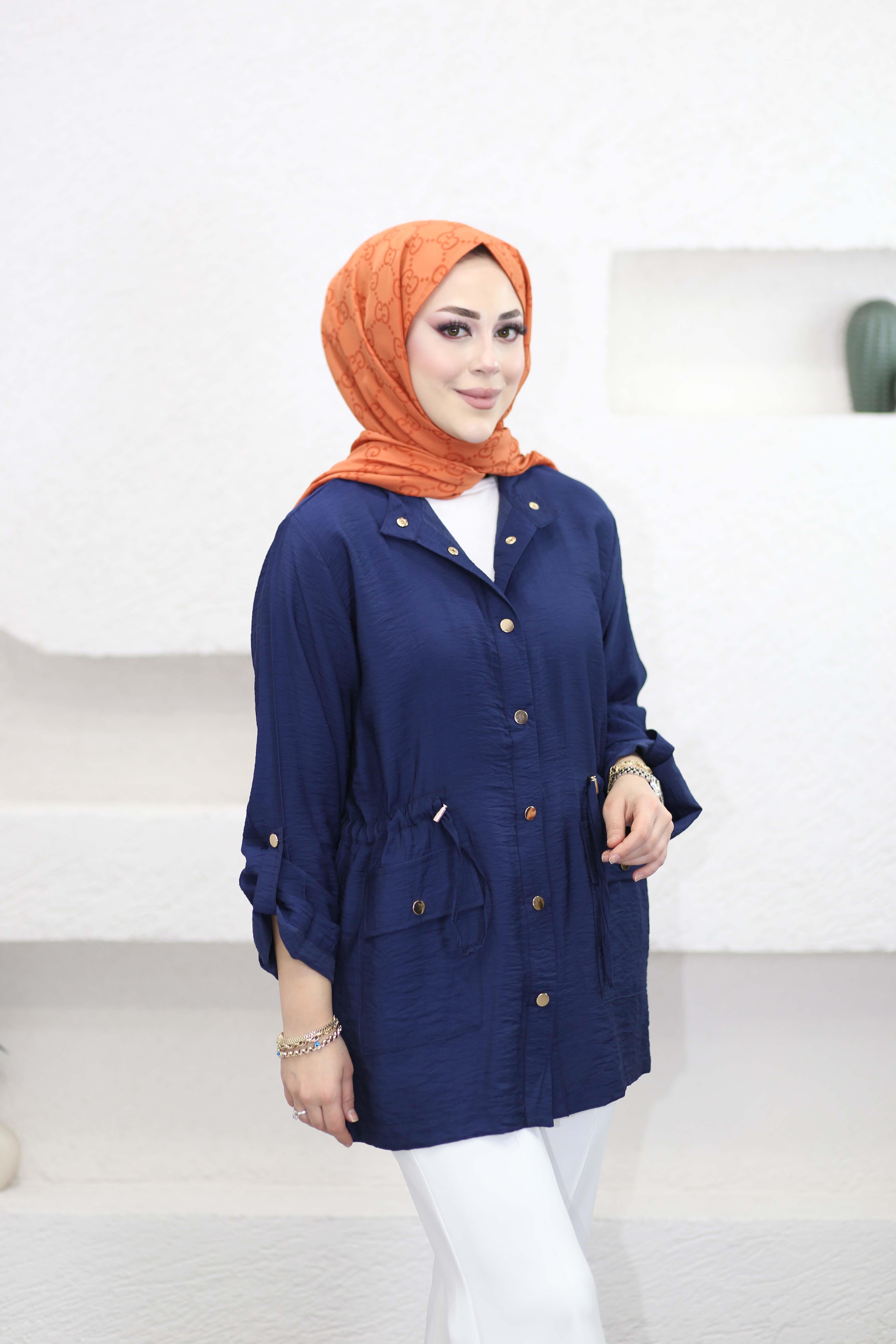 Çıtçıt Detaylı Kap Lacivert 3280