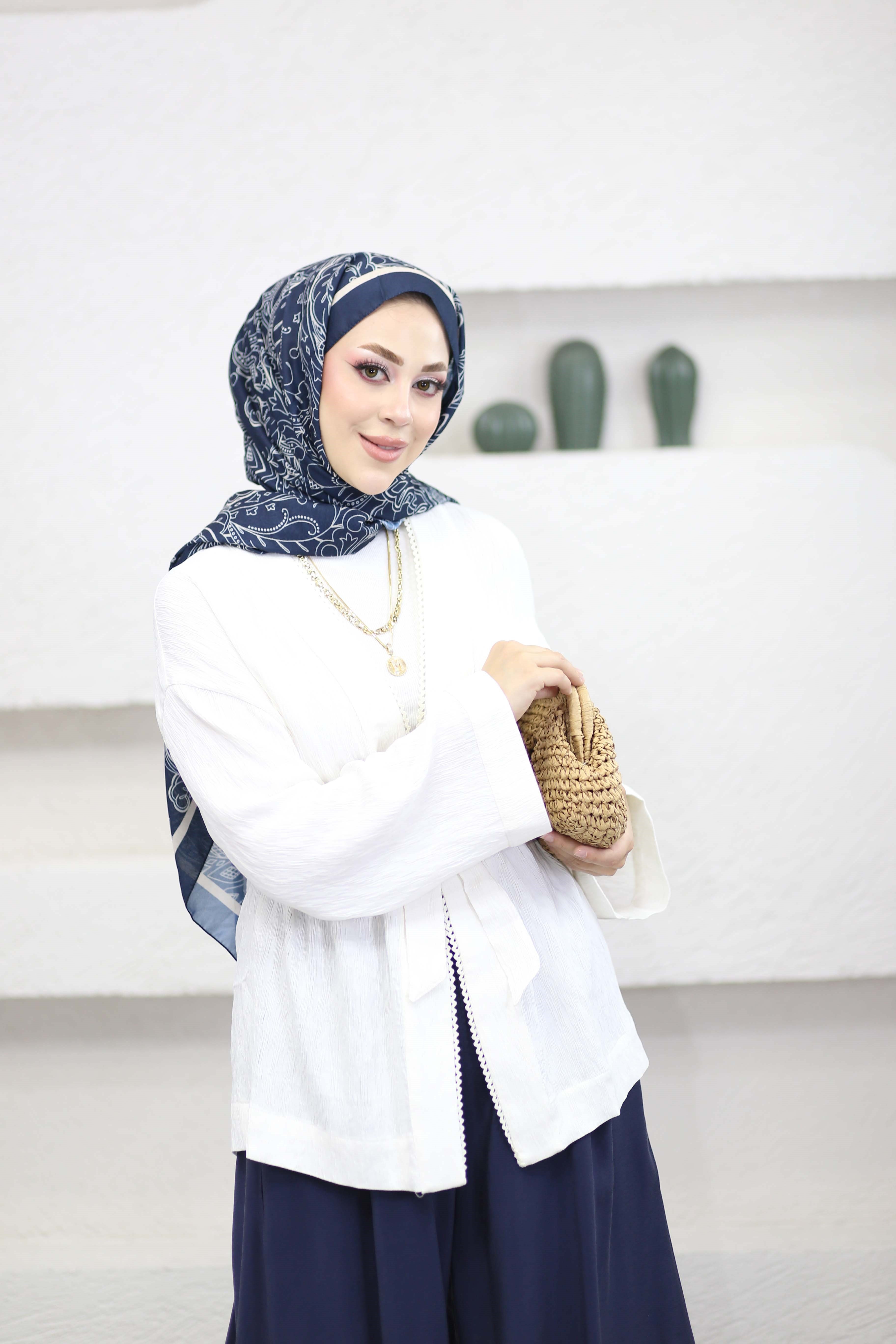 Biyeli Kimono Beyaz 2248