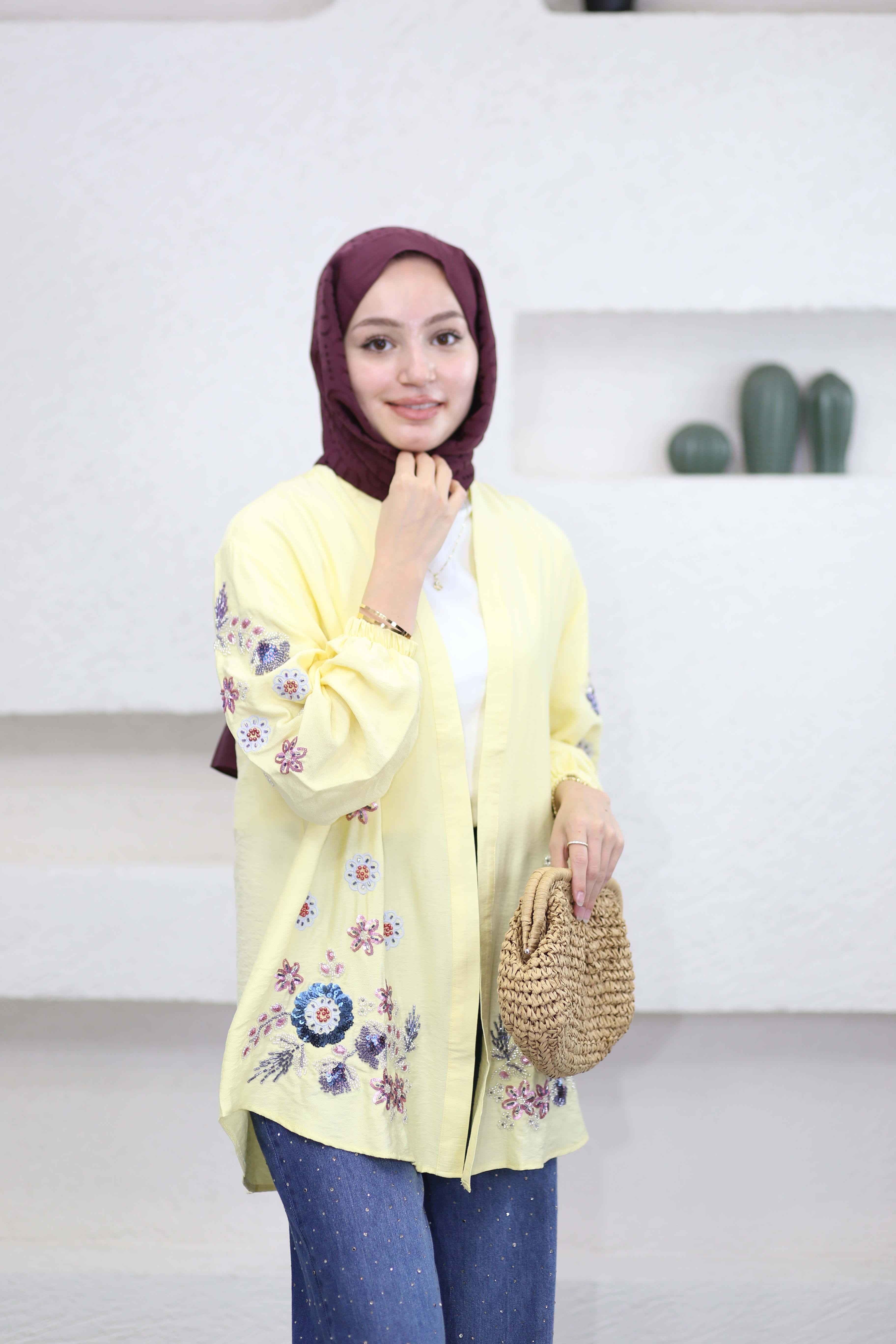 Elisa Kimono Sarı 26113