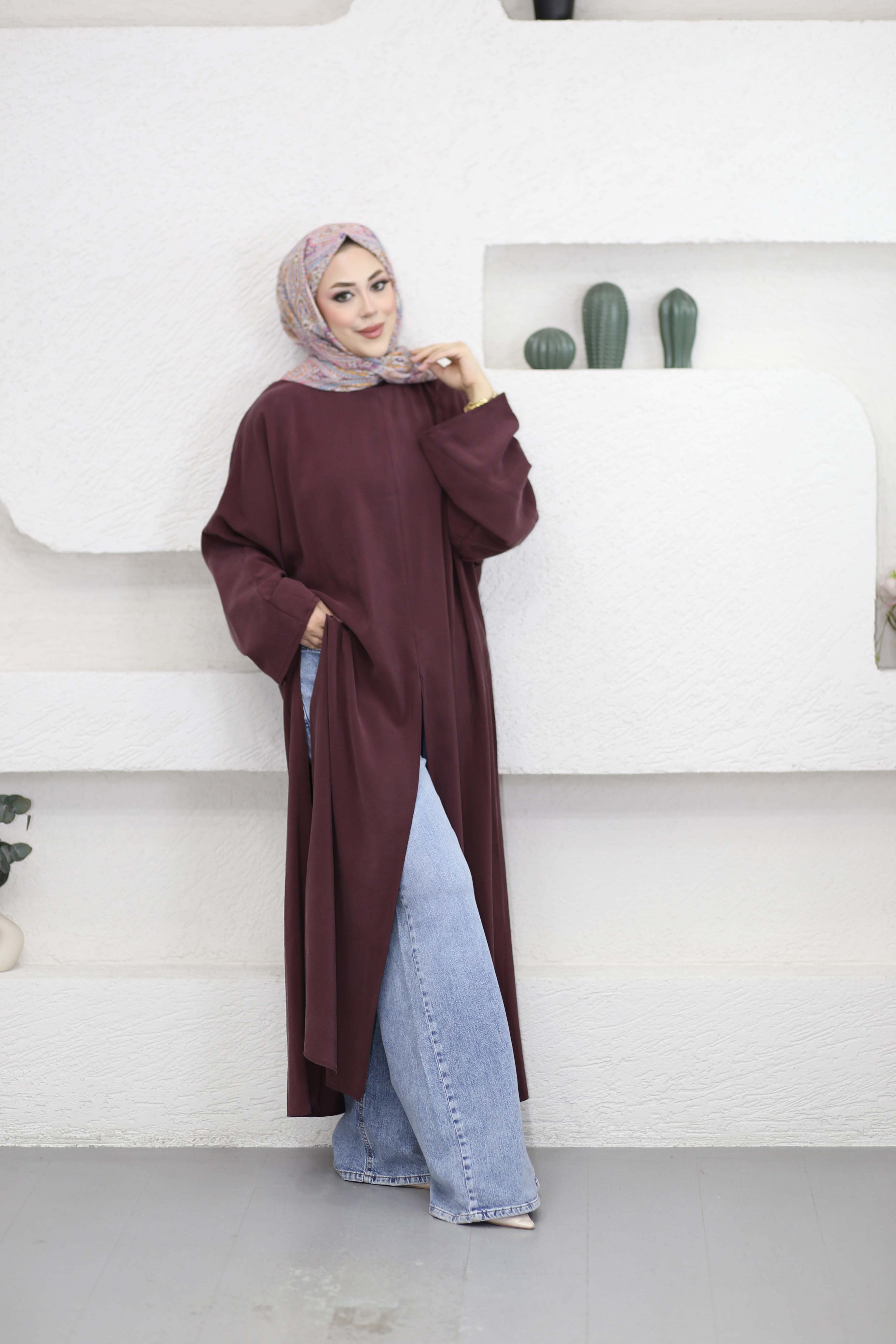 Feraye Tunik Bordo 2797
