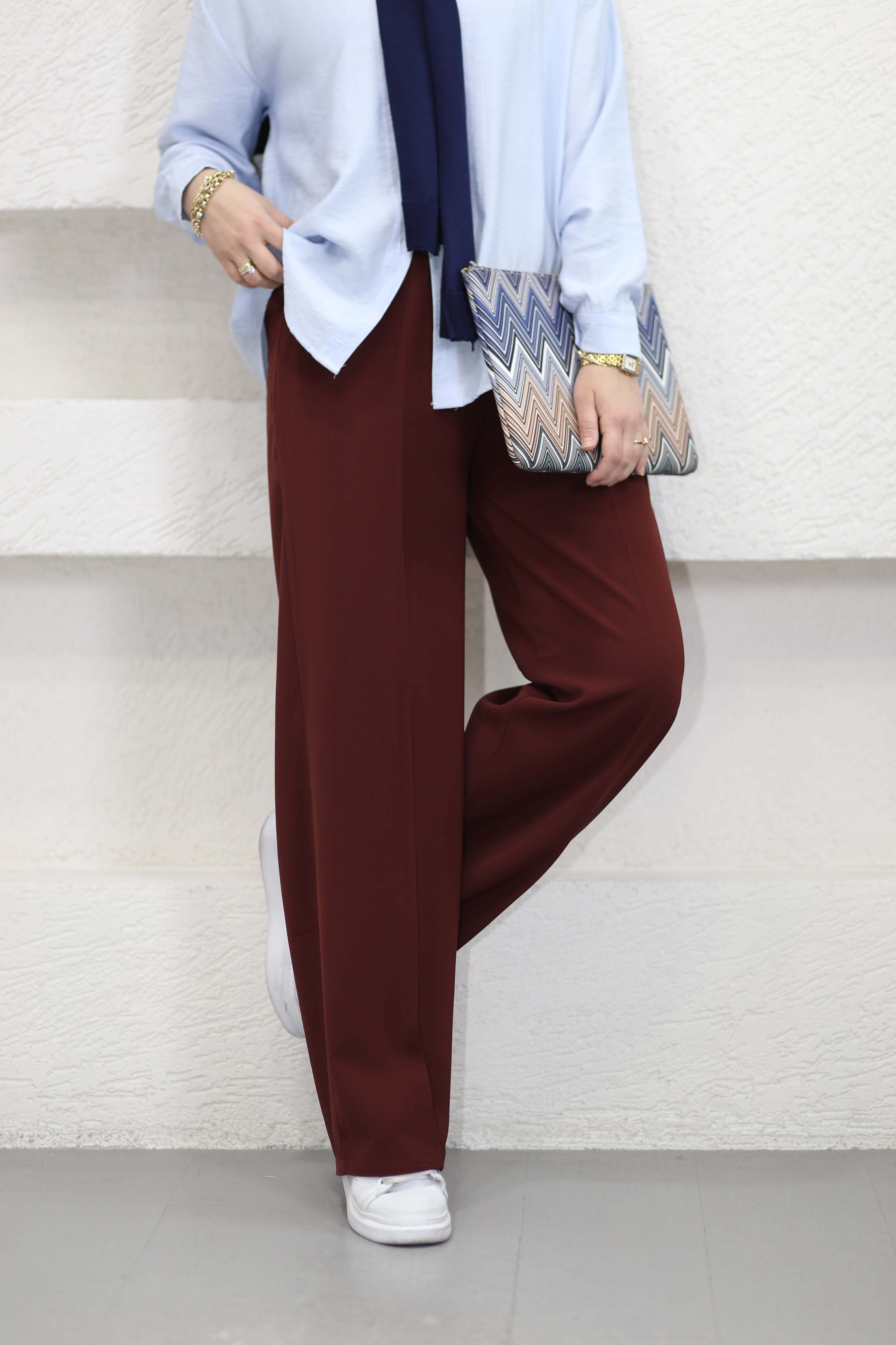 İpkyl Pantolon Bordo 9412