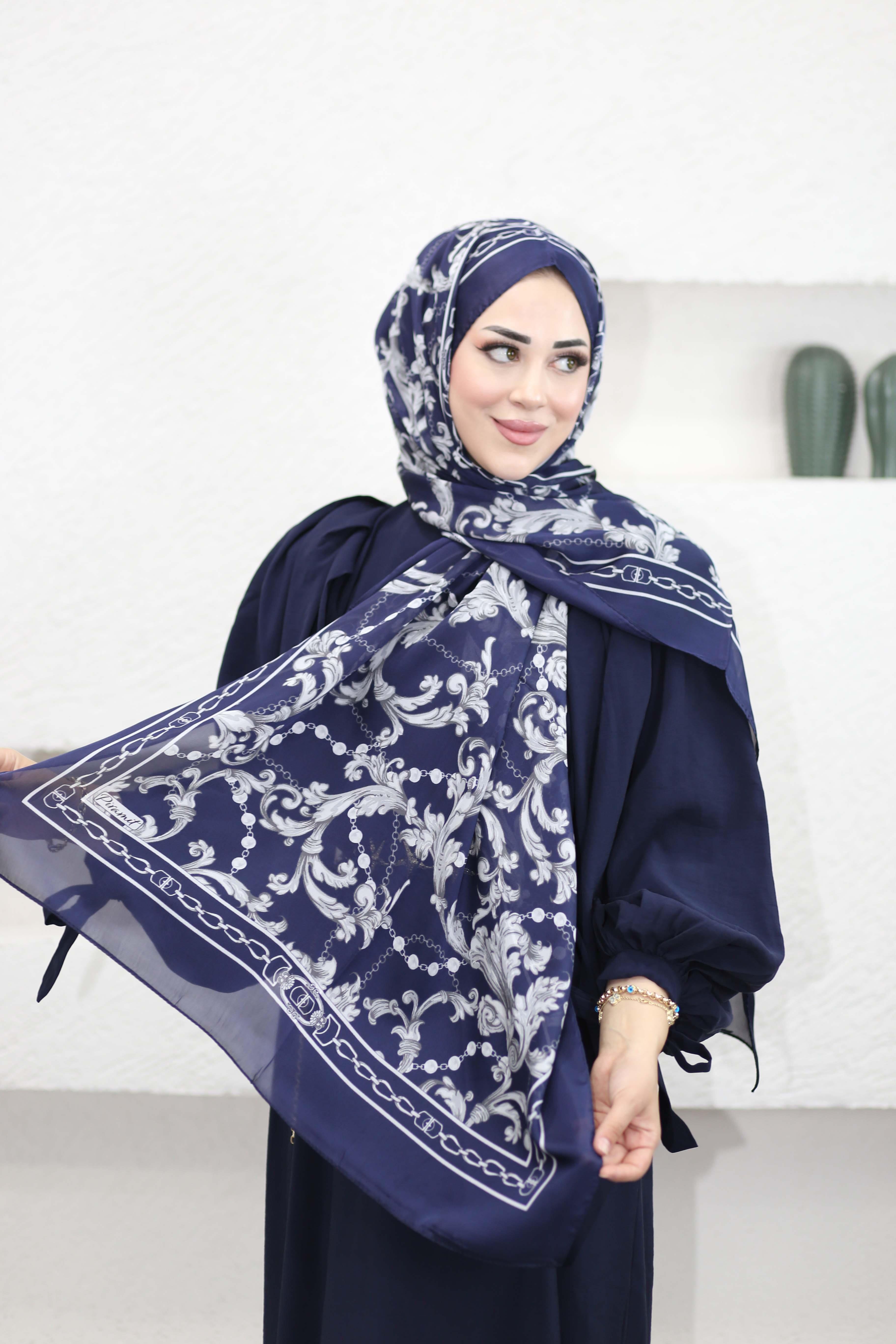 Versace Şal Lacivert 5061