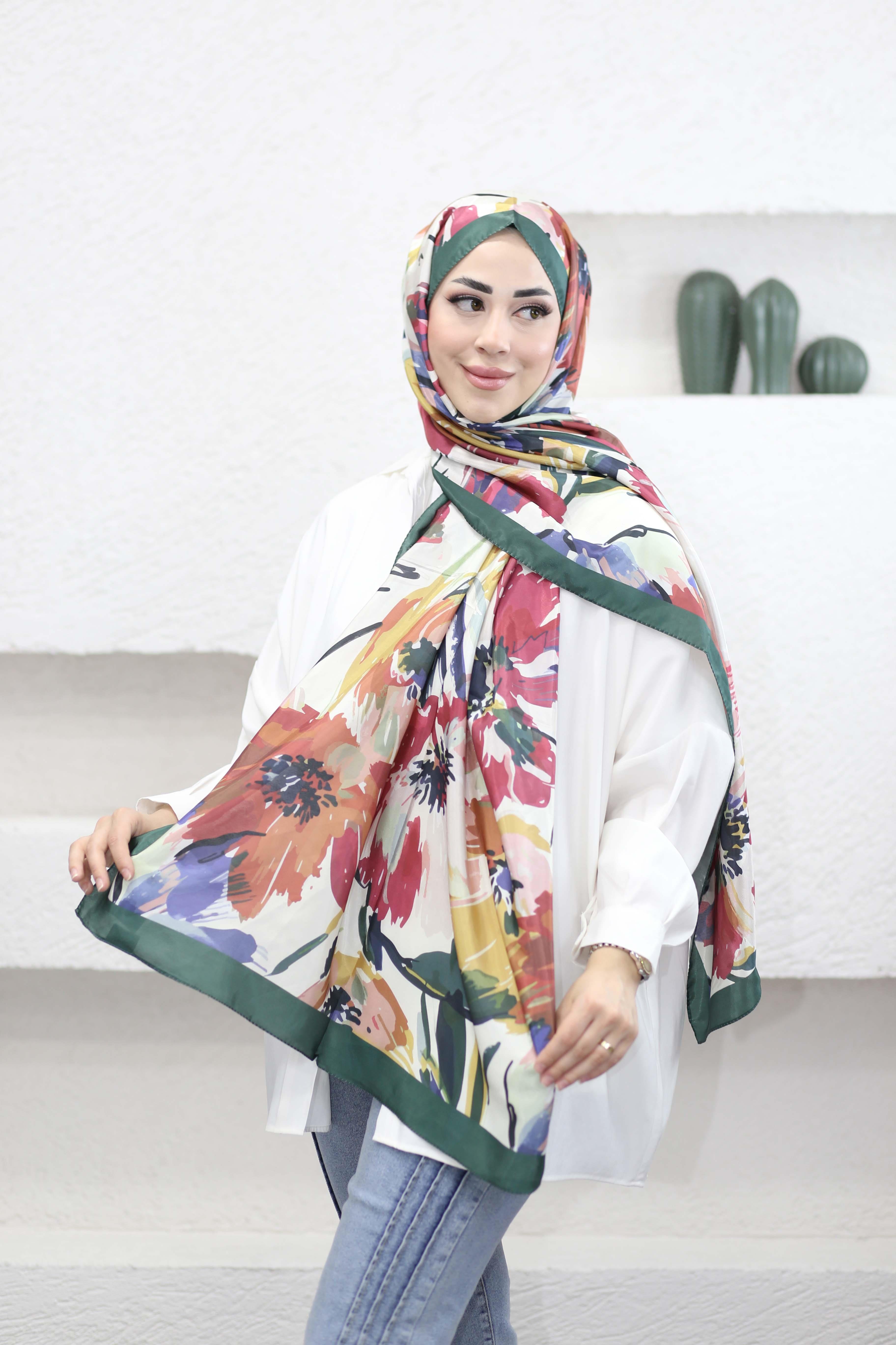 Ortanca Şal Zümrüt Yeşili 5182