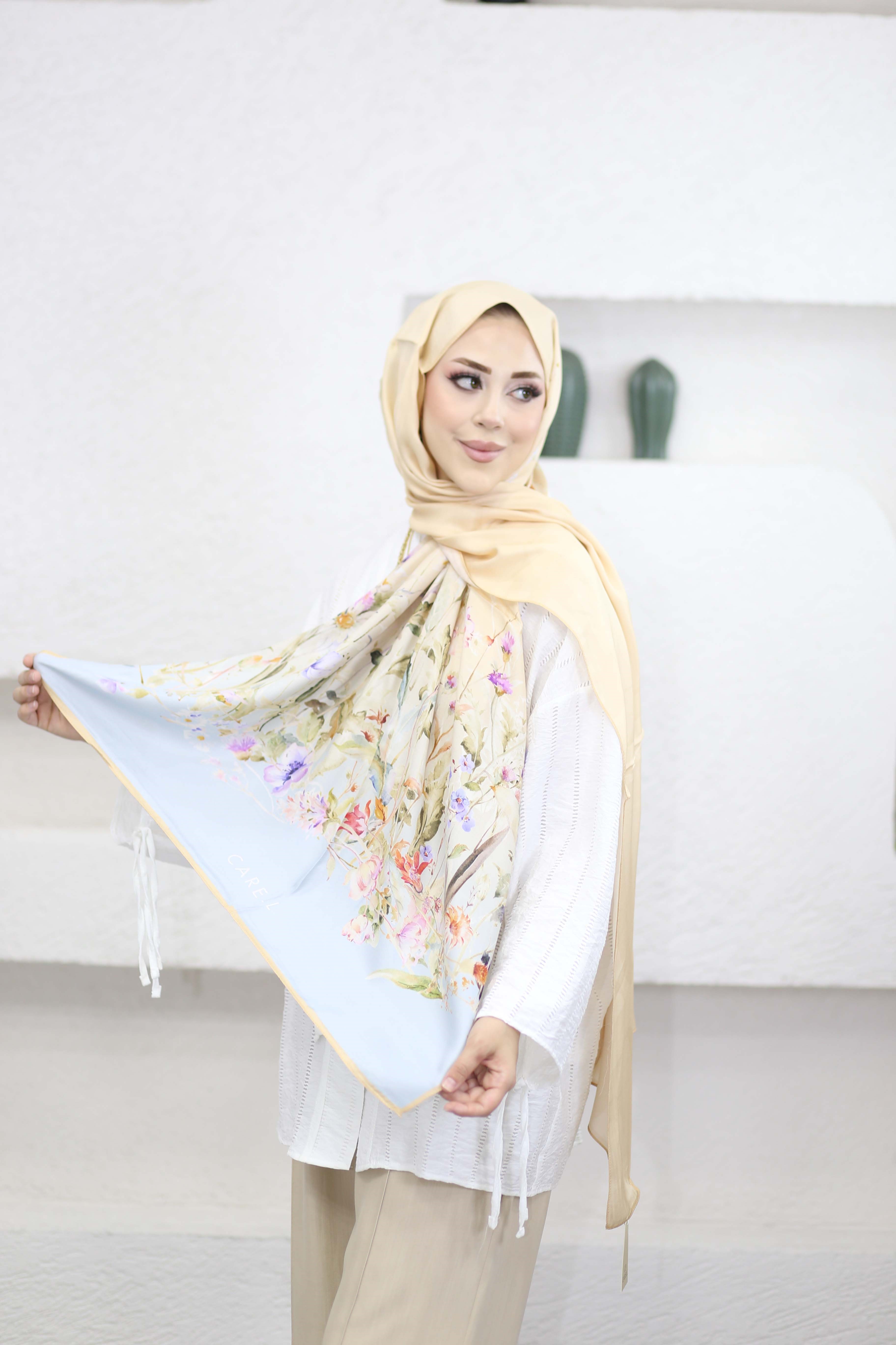 Rosalie İncira Viskon Şal Bej 4331