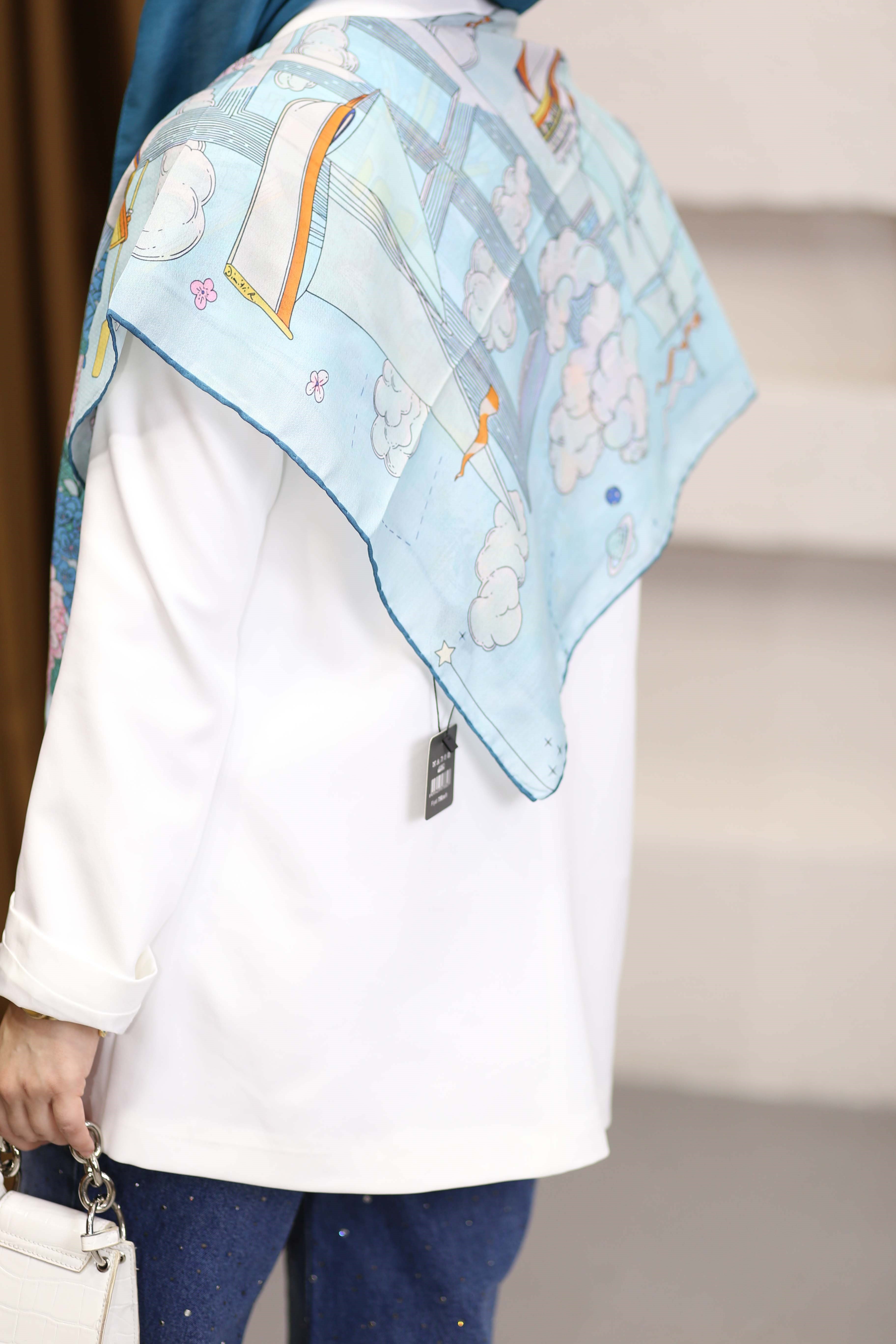 Deniz Eşarp Turkuaz 9227