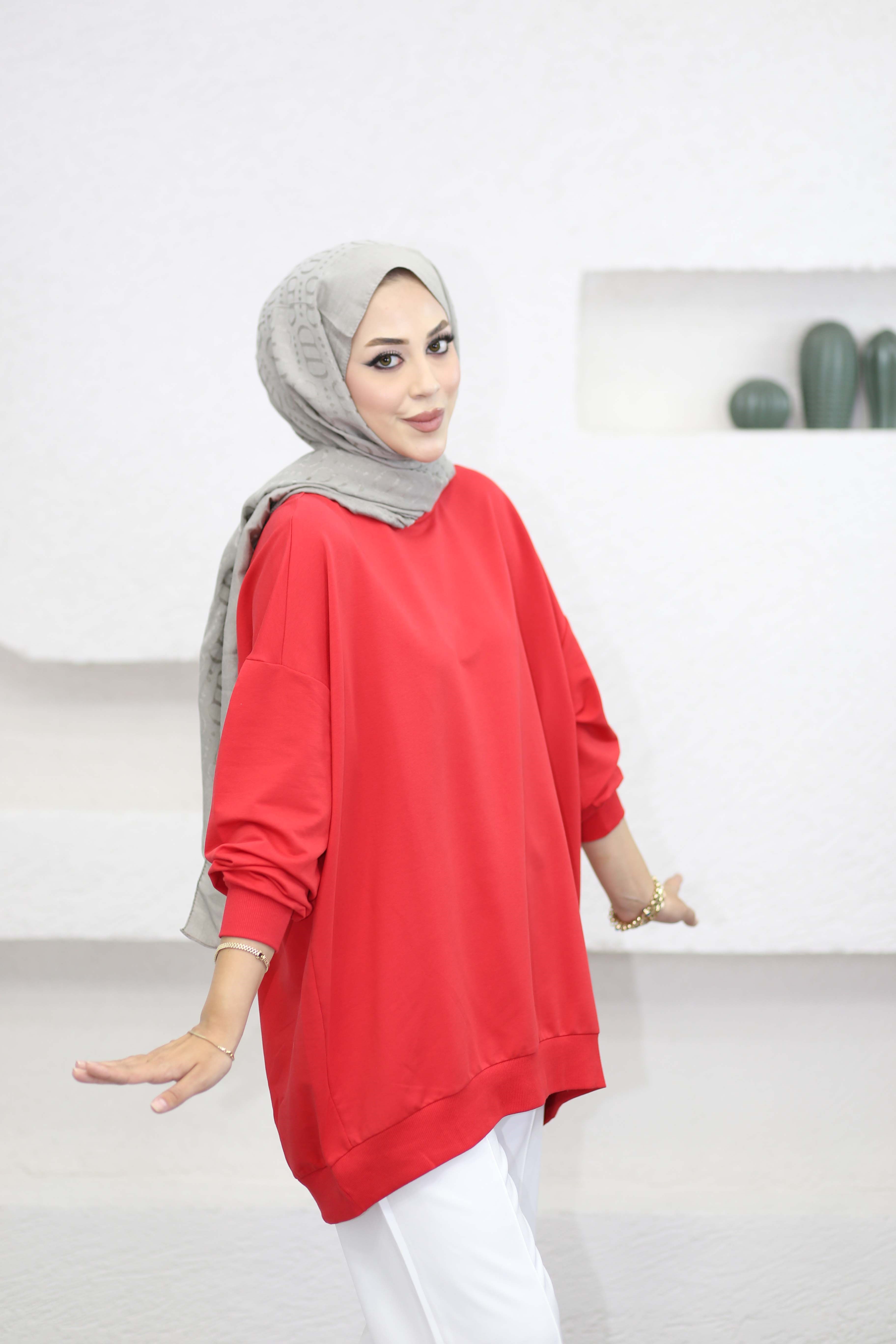 Oversize Sweat Kırmızı 2382