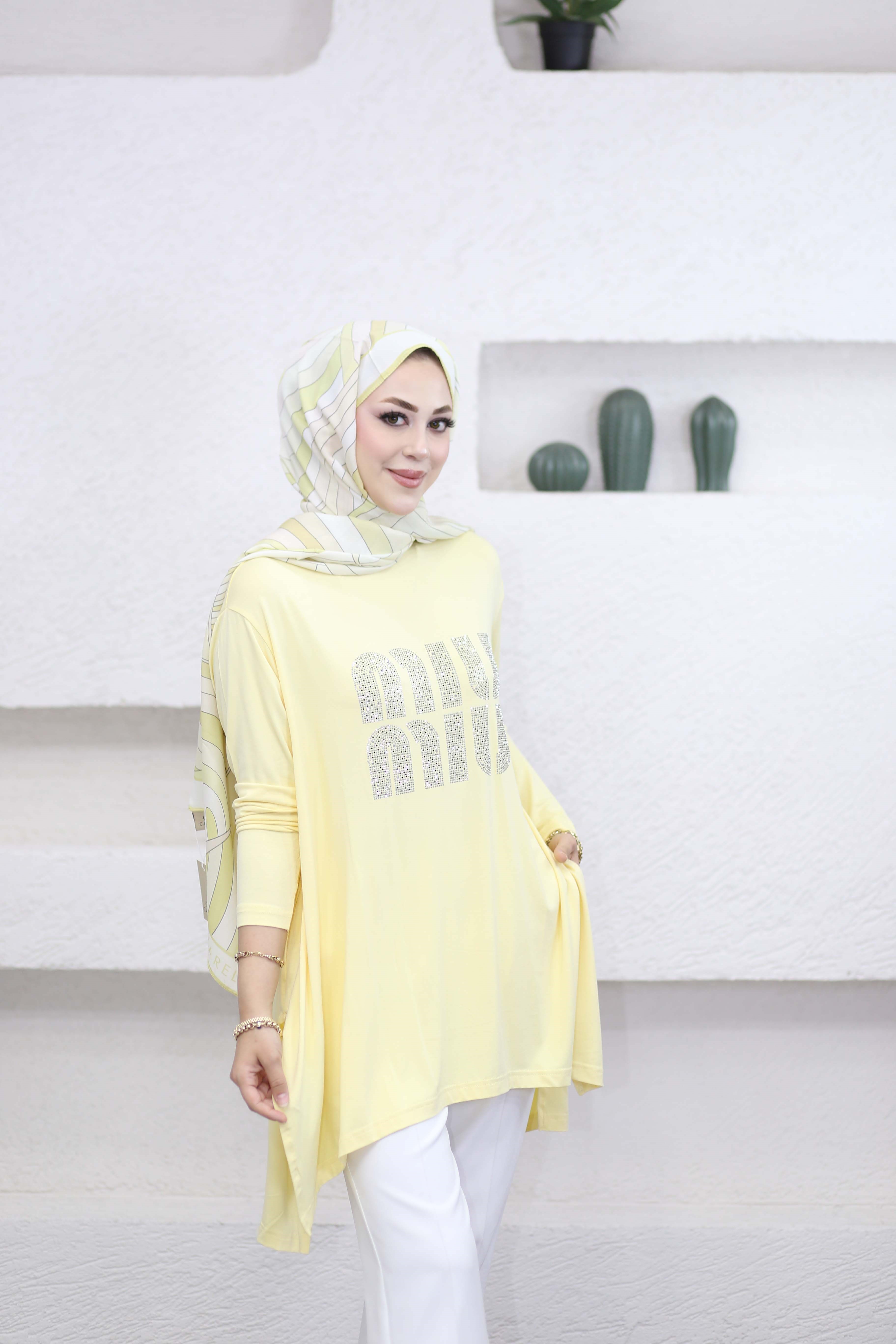 Mıu Taşlı Tunik Tereyağ 24277