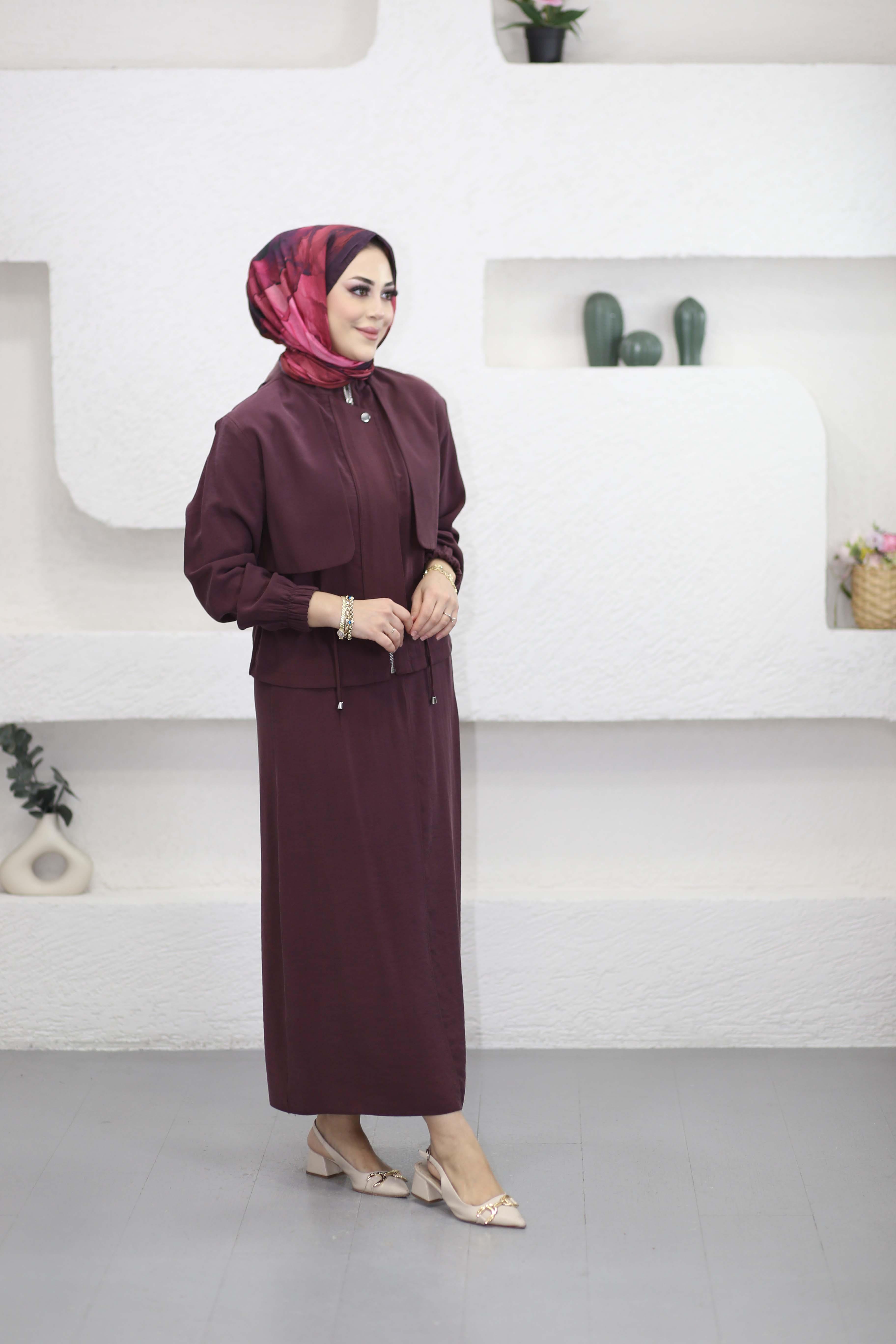 Nevra Etekli Takım Bordo 1468