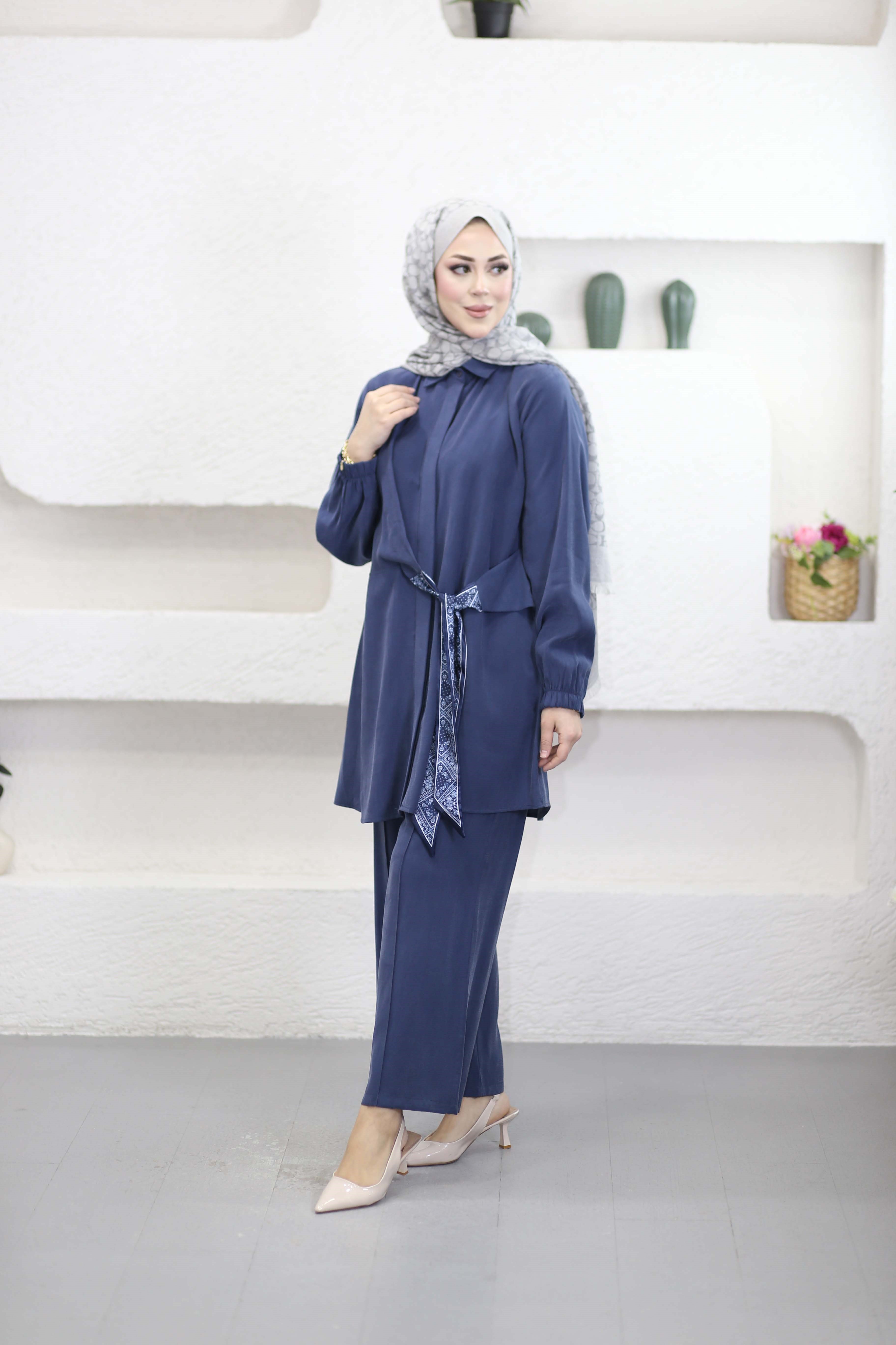 Fular Kuşaklı Takım Lacivert 4639