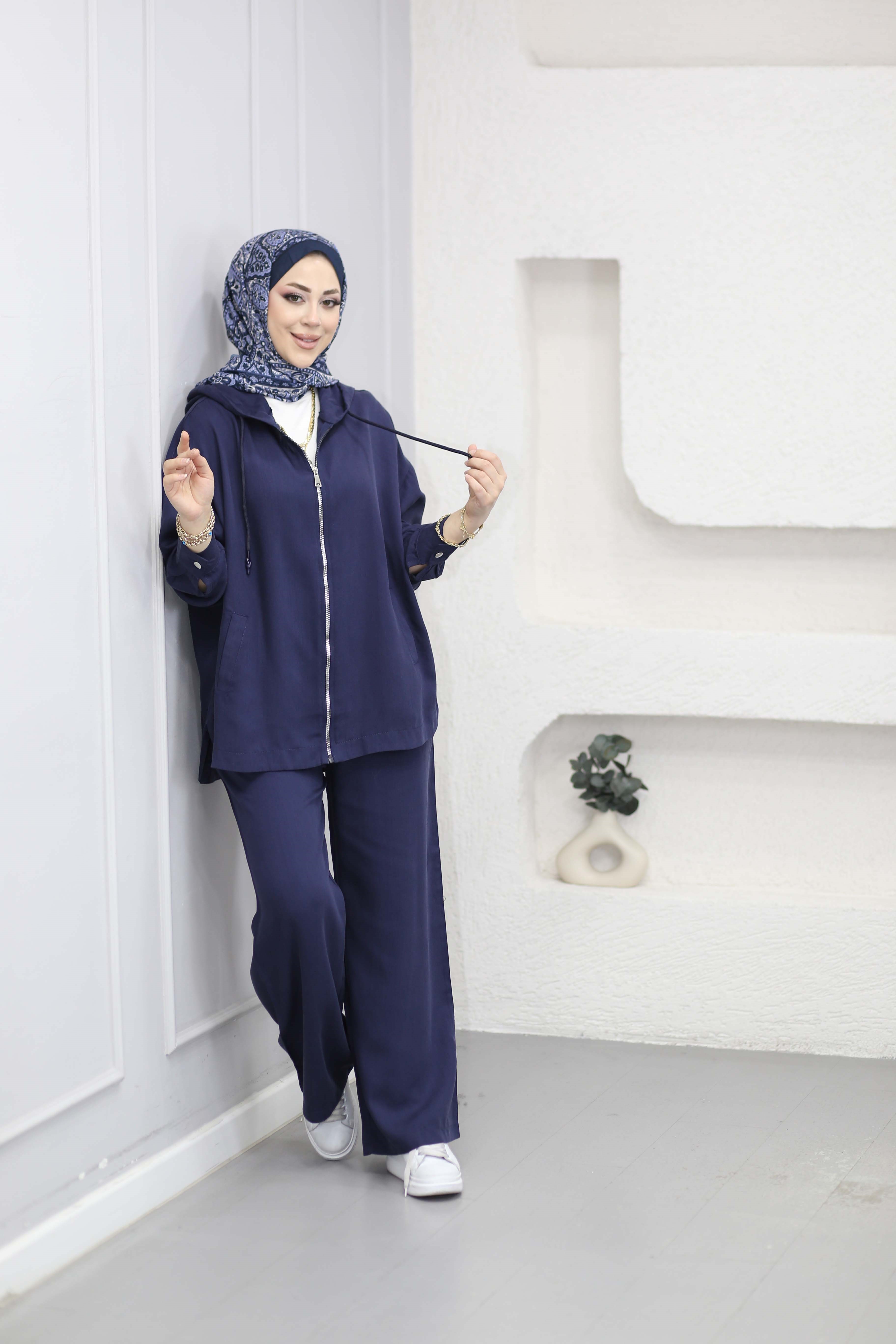 Fermuarlı Basıc Takım Lacivert 5645