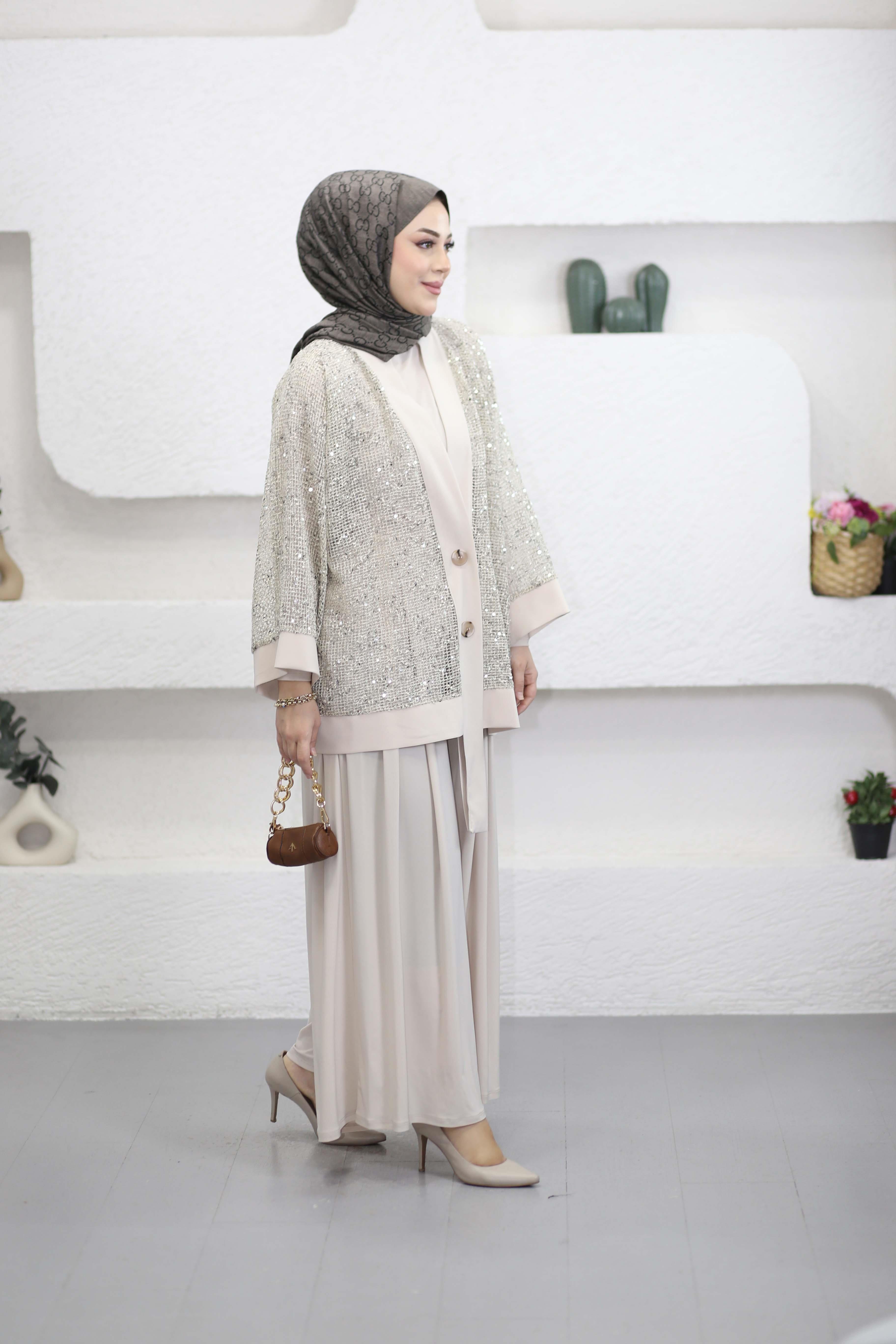Premium Stil Takım Bej 6492