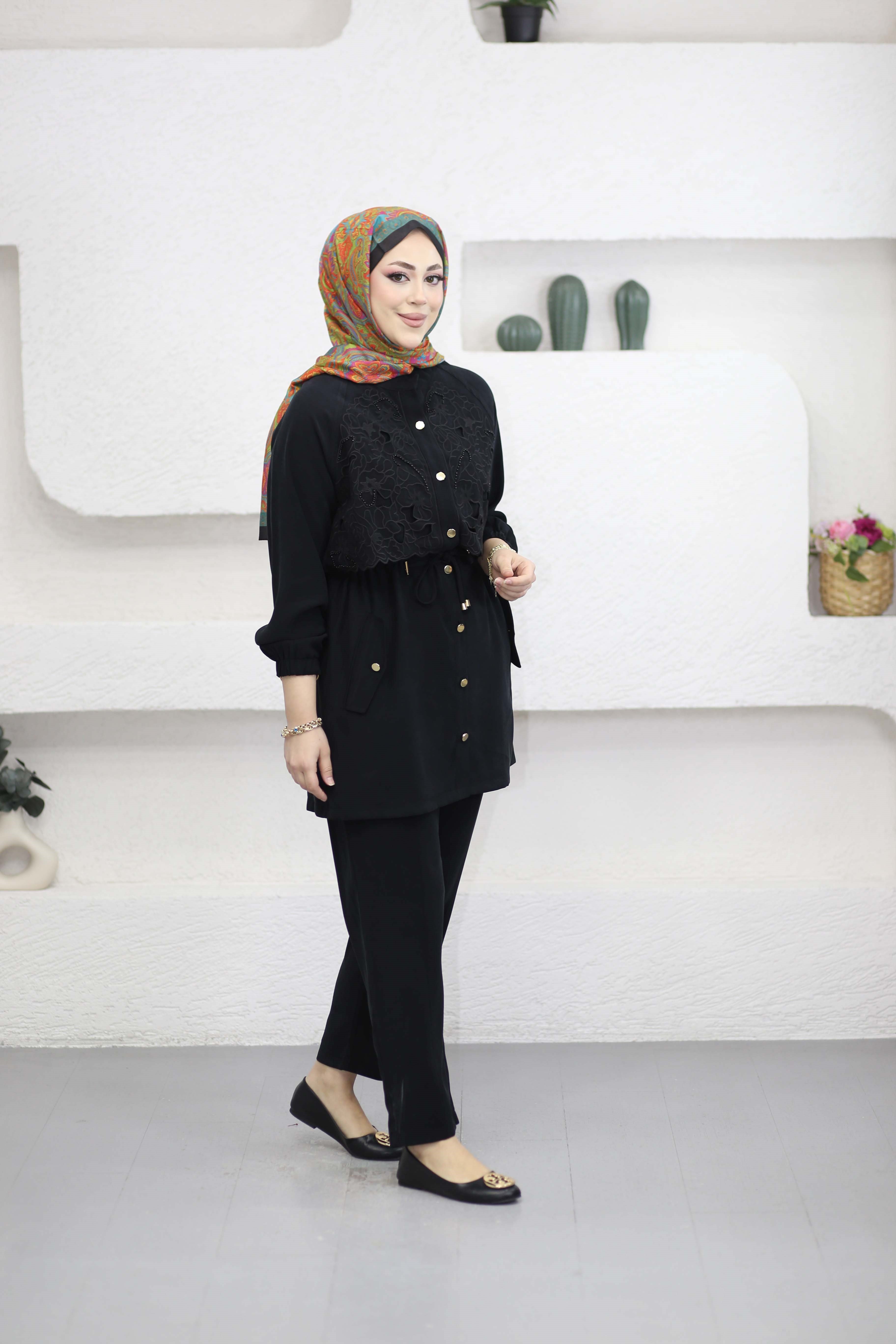 Flora Takım Siyah 1487