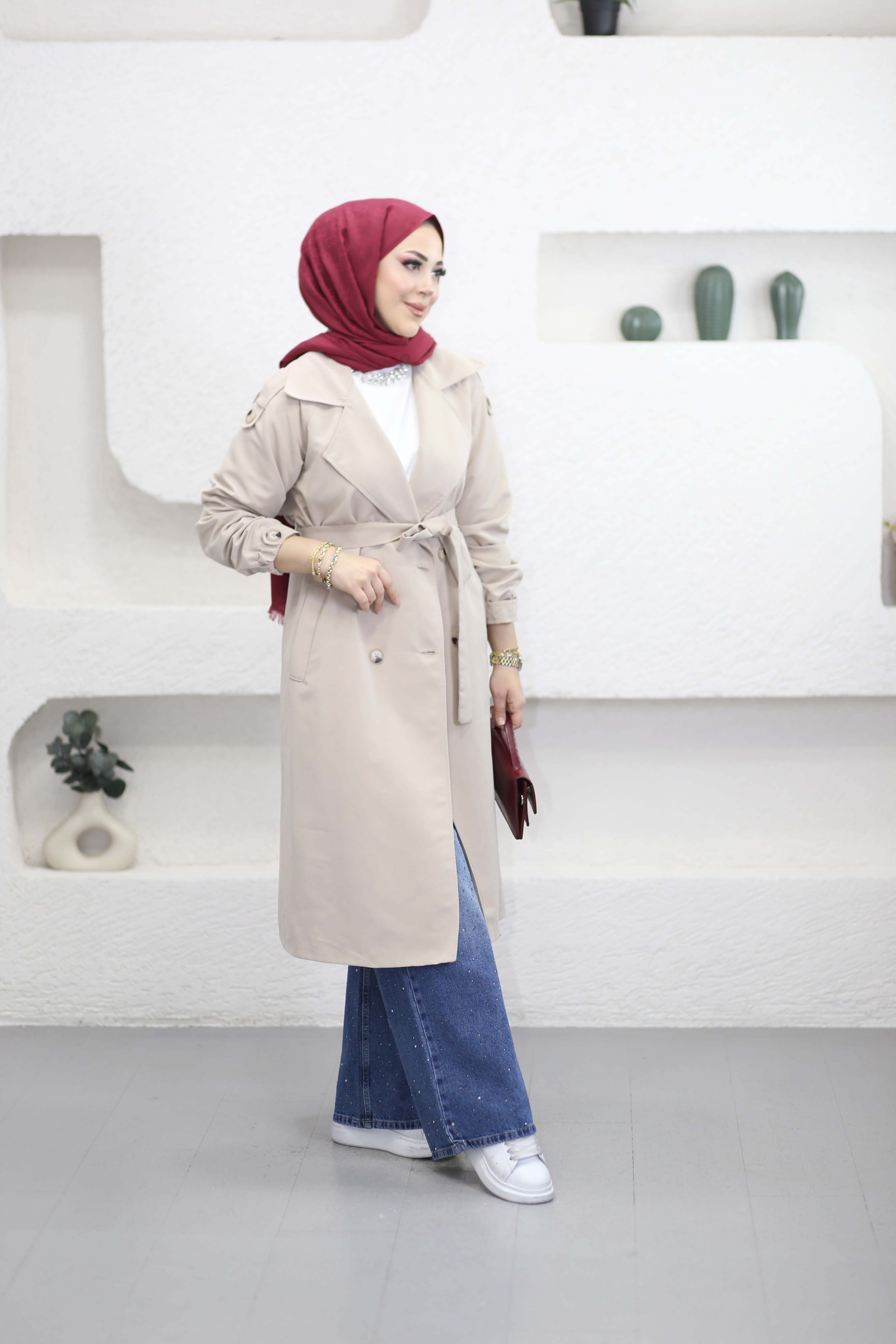 Jesica Trençkot Taş 40107