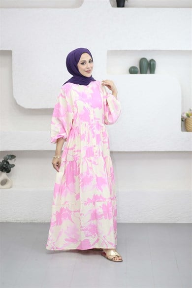 Damla Elbise Pembe 9241