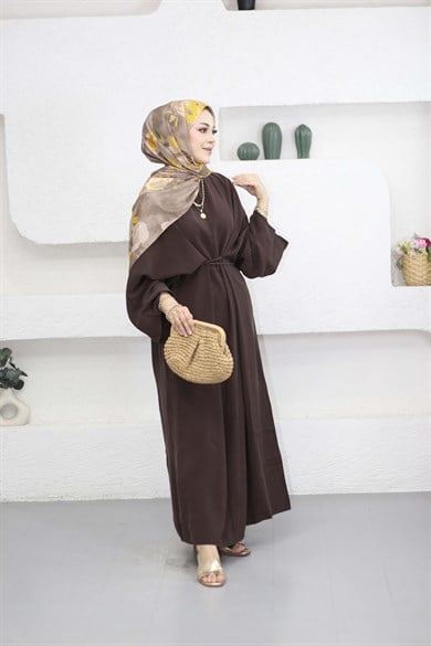 Beyza Elbise Kahverengi 238
