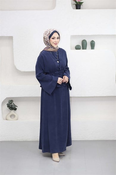 Kimonolu Elbise Lacivert 22865
