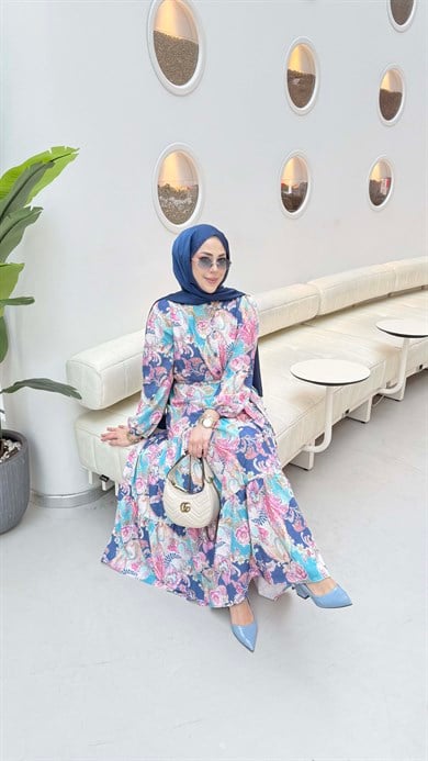 Müjgan Elbise Mavi 596