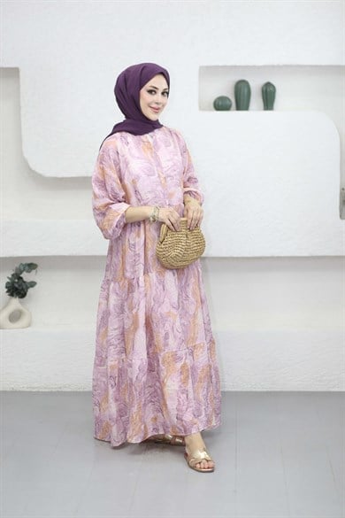 Okyanus Elbise Lila 6332
