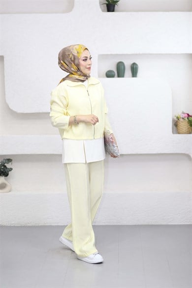 Penye İçlikli Takım Sarı 22881