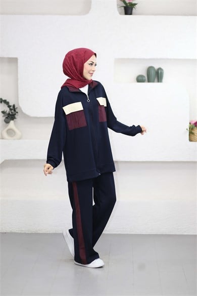 Cepleri Renkli Spor Takım Lacivert 2662