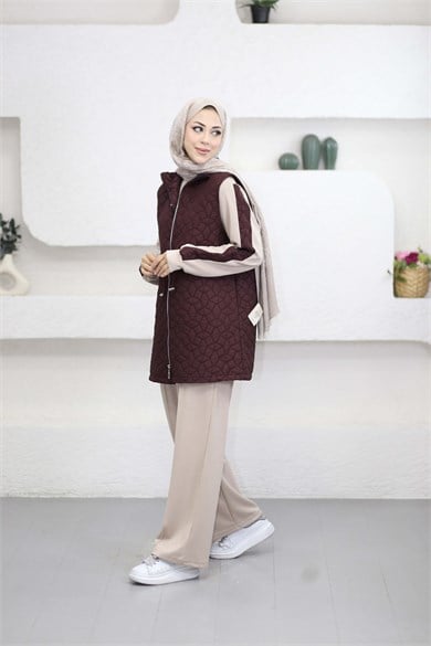 Yelekli Spor Takım Bordo 4046