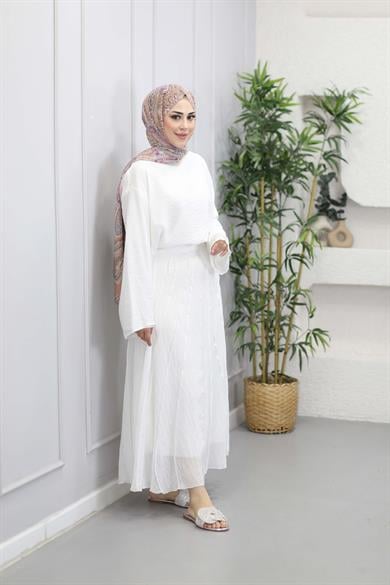 Nazan Takım Beyaz 3347