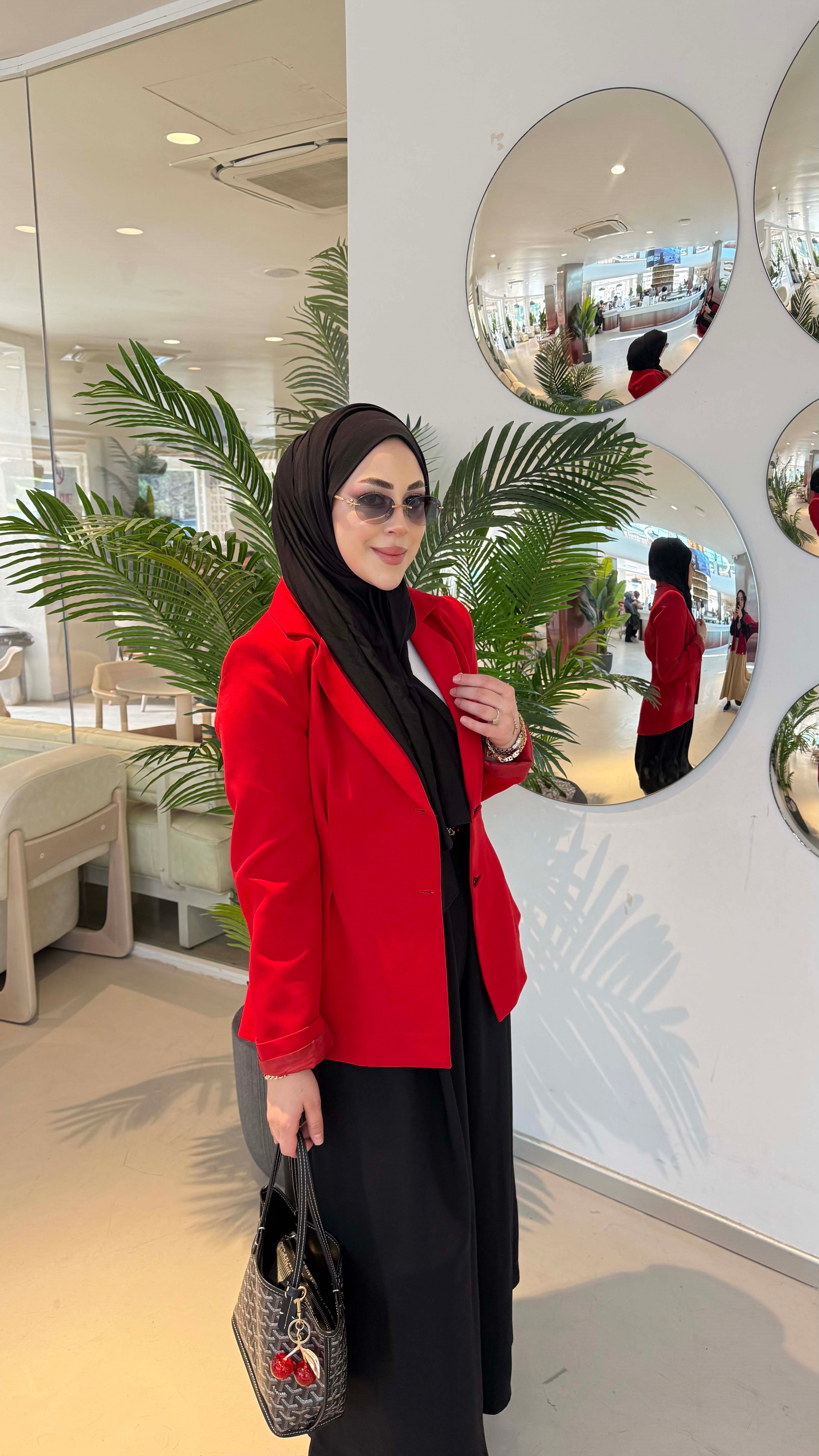 Pensli Blazer Ceket Kırmızı 6048