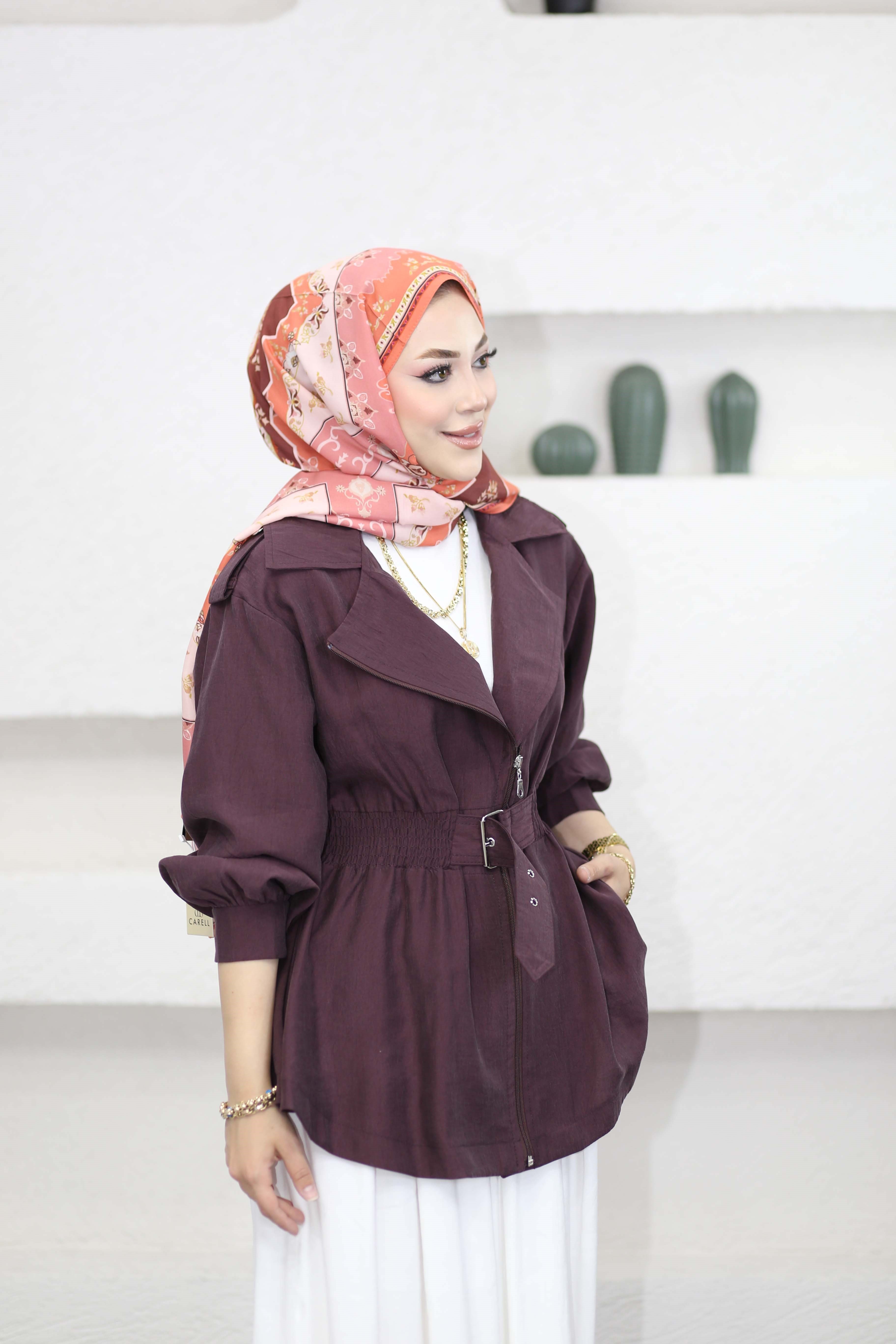 Sany Ceket Bordo 7364