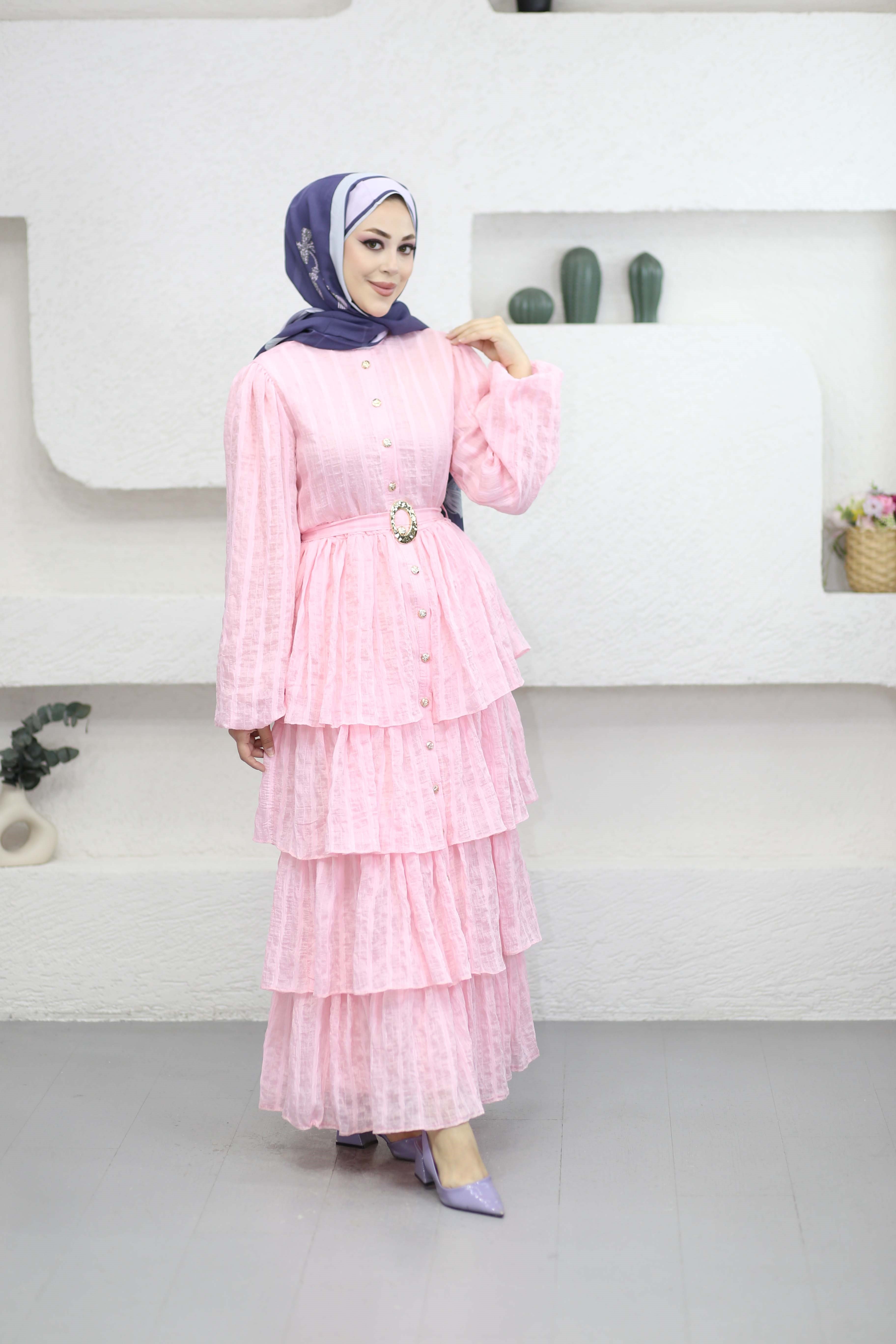 Lisa Elbise Pembe 264970