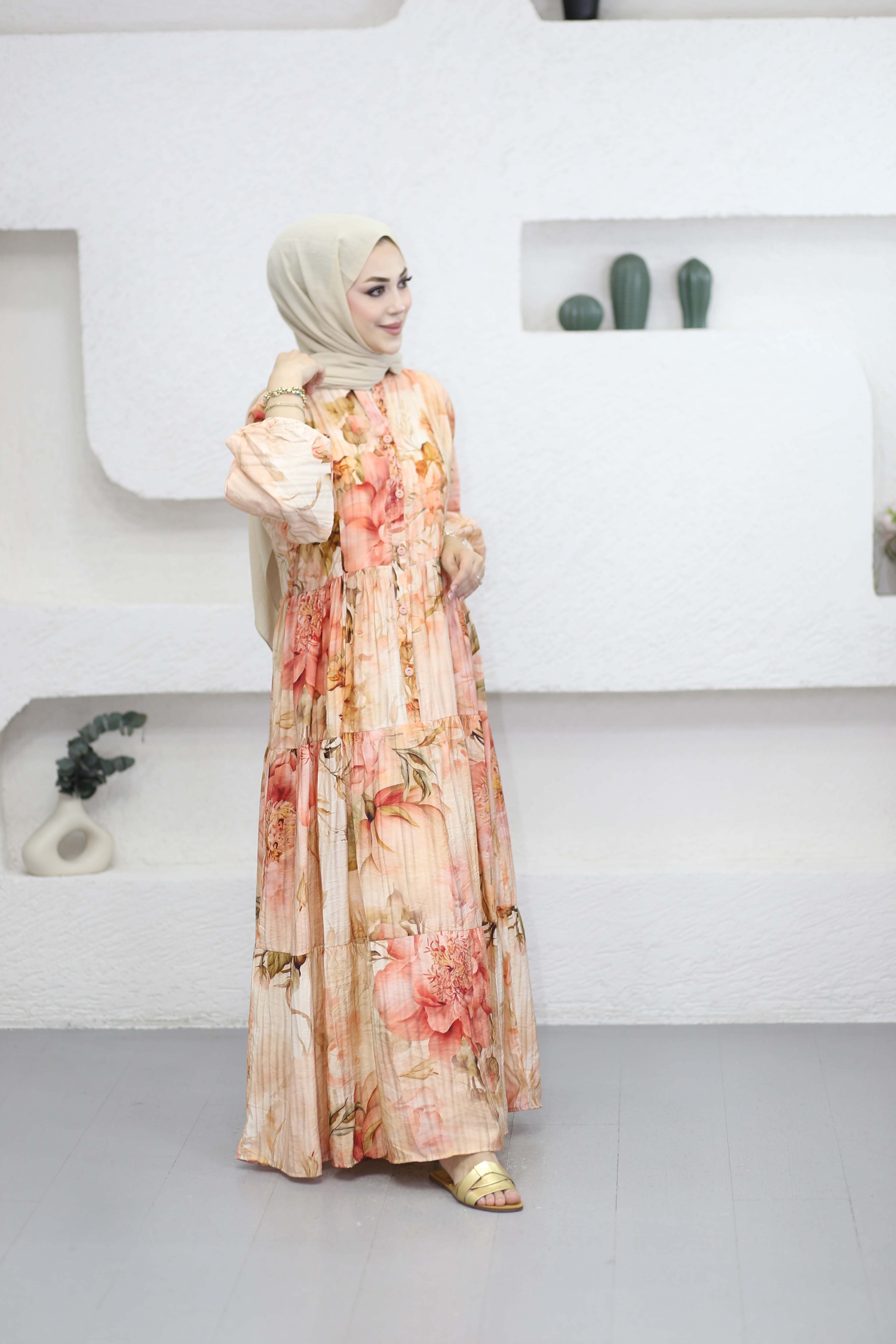 Oranje Elbise Kayısı 9105