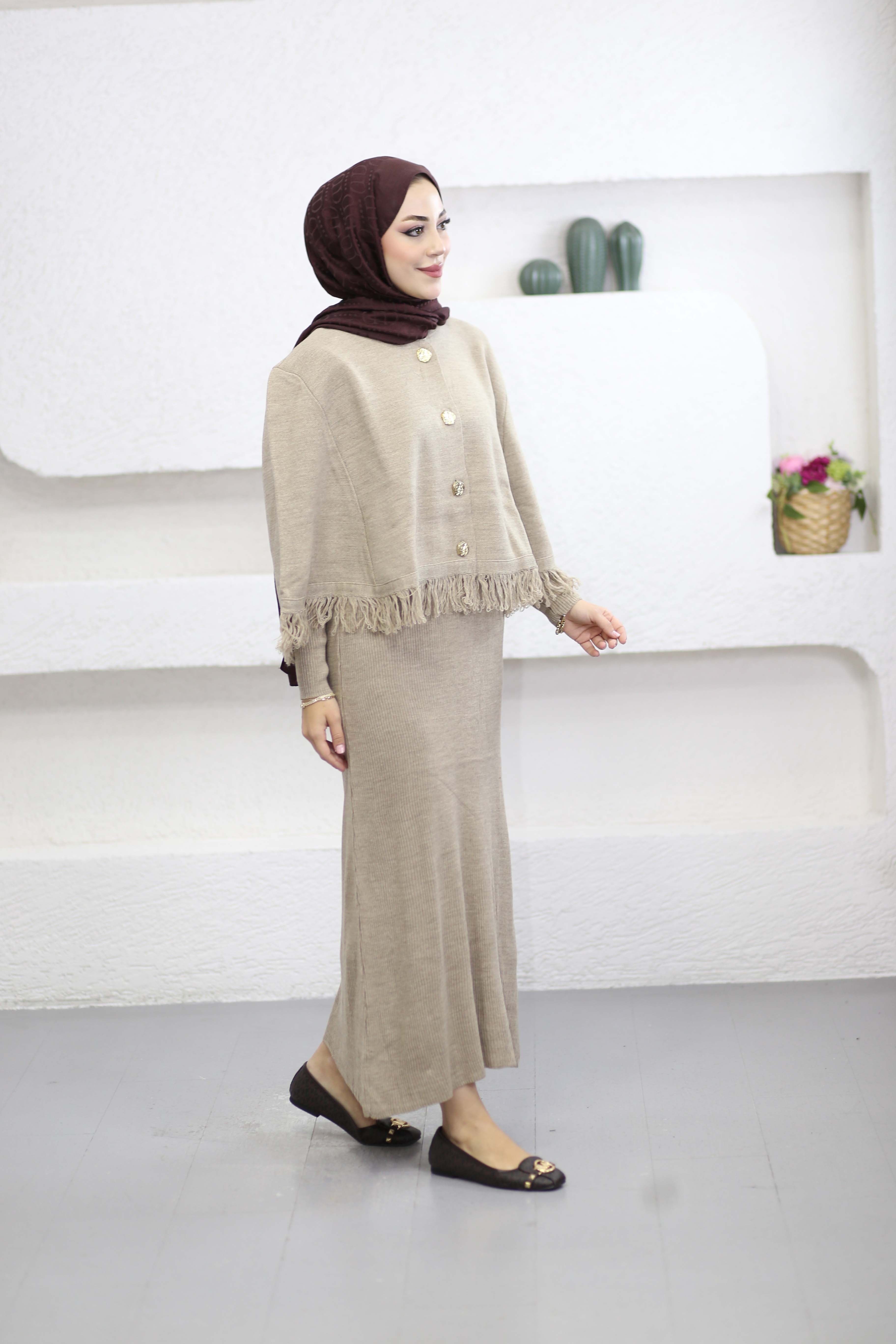 Saldo Ceketli Elbise Bej 25880